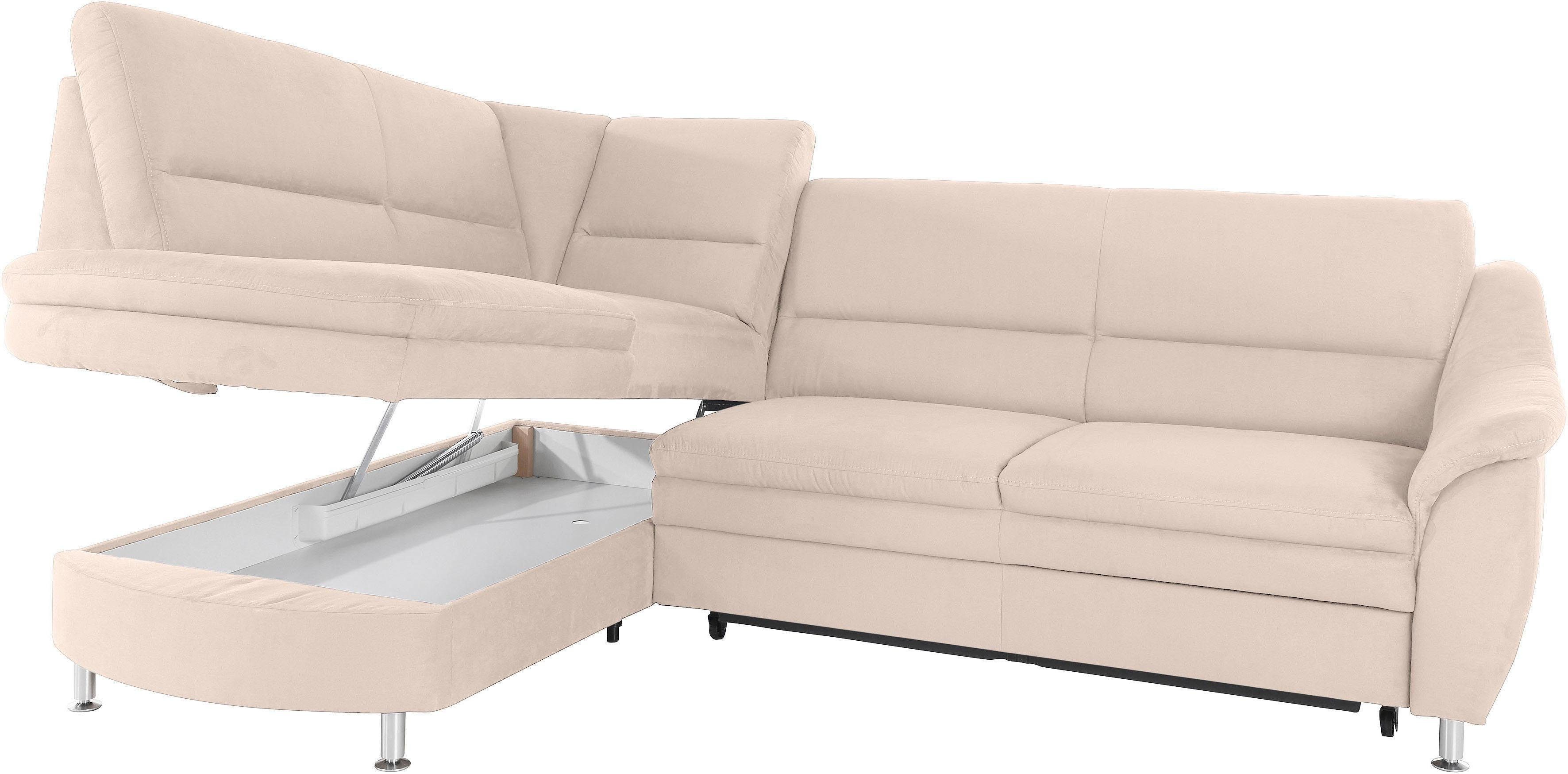 Places of Style Hoekbank Cardoso L-vorm Binnenvering, naar keuze met bed, lade