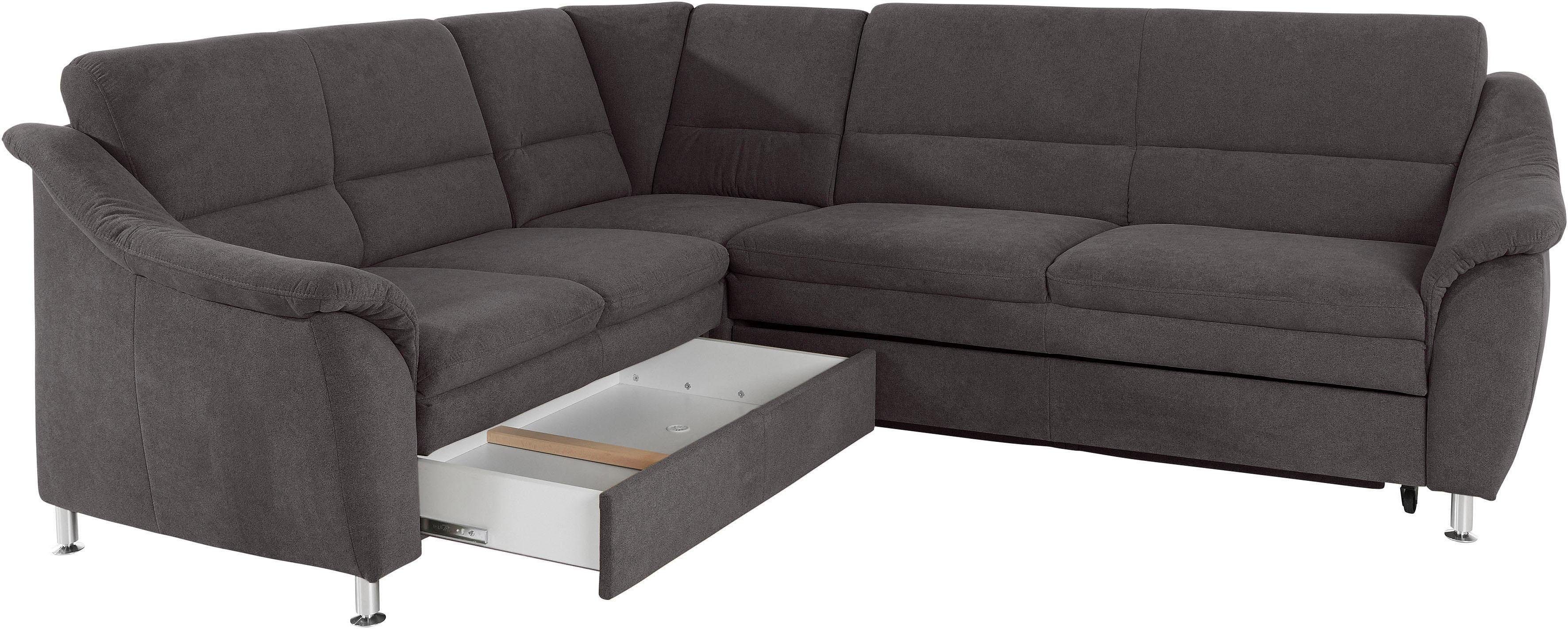 Places of Style Hoekbank Cardoso L-vorm Binnenvering, naar keuze met bed, lade, gedeeltelijk relaxfunctie