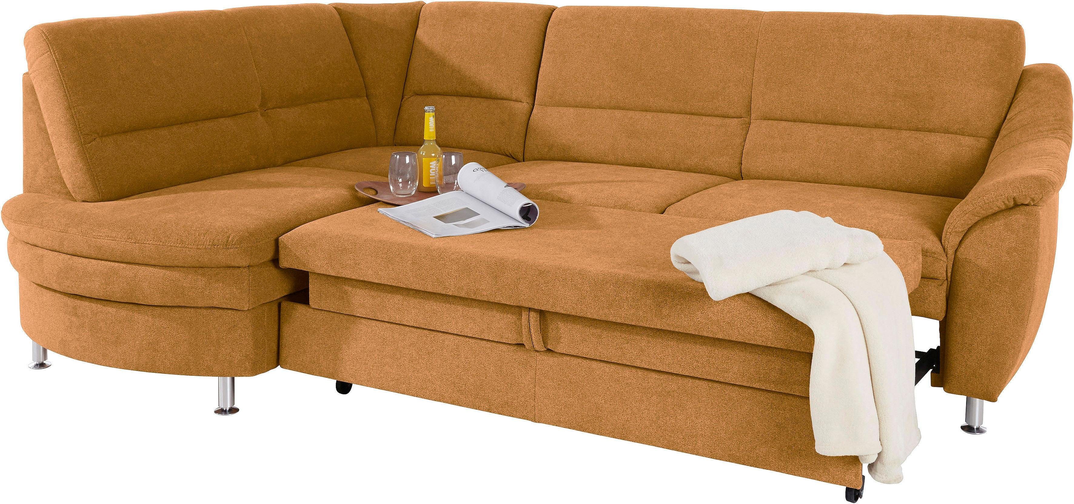 Places of Style Hoekbank Cardoso L-vorm Binnenvering, naar keuze met bed, lade