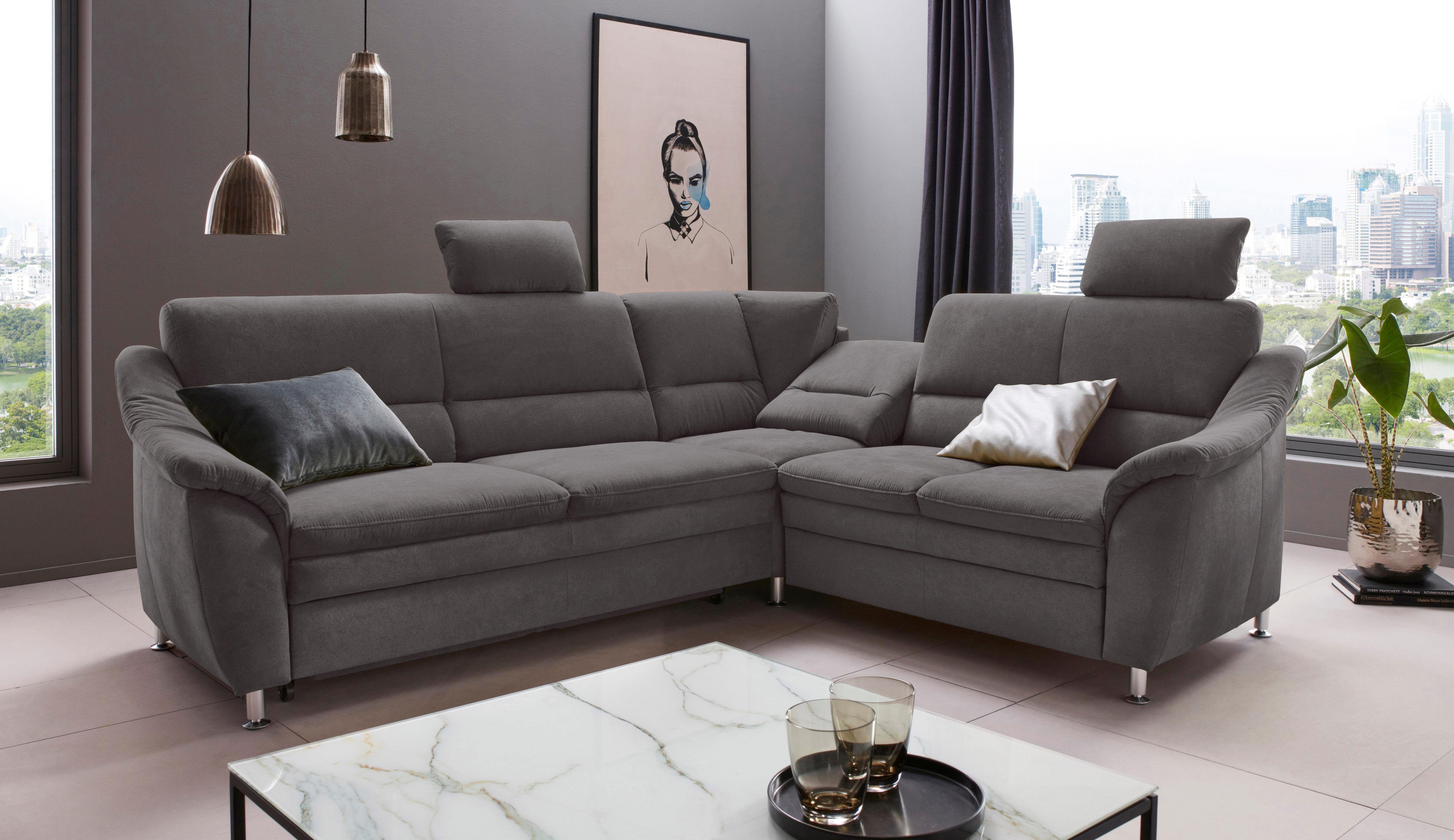 Places of Style Hoekbank Cardoso L-vorm Binnenvering, naar keuze met bed, lade, gedeeltelijk relaxfunctie