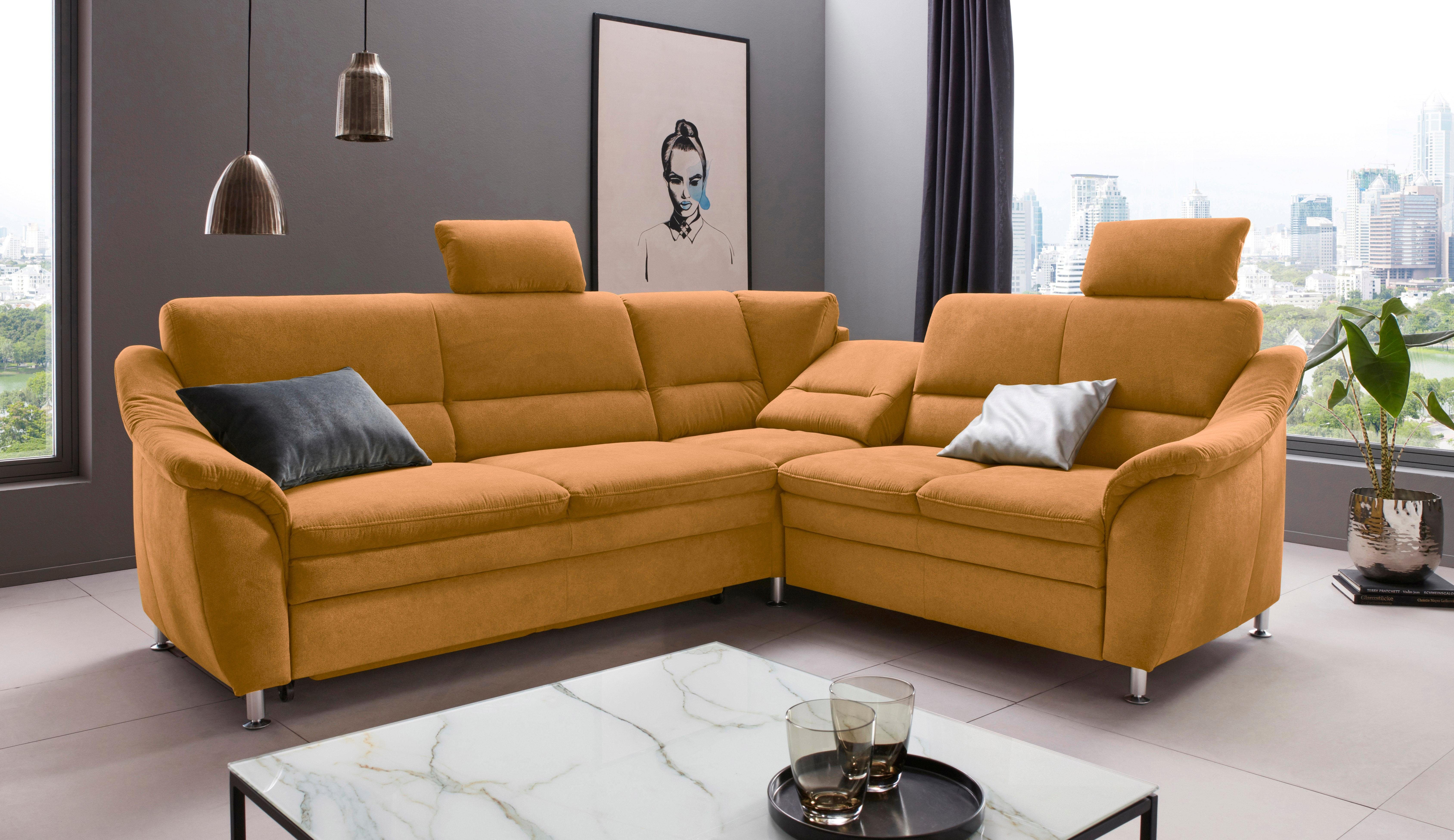 Places of Style Hoekbank Cardoso L-vorm Binnenvering, naar keuze met bed, lade, gedeeltelijk relaxfunctie