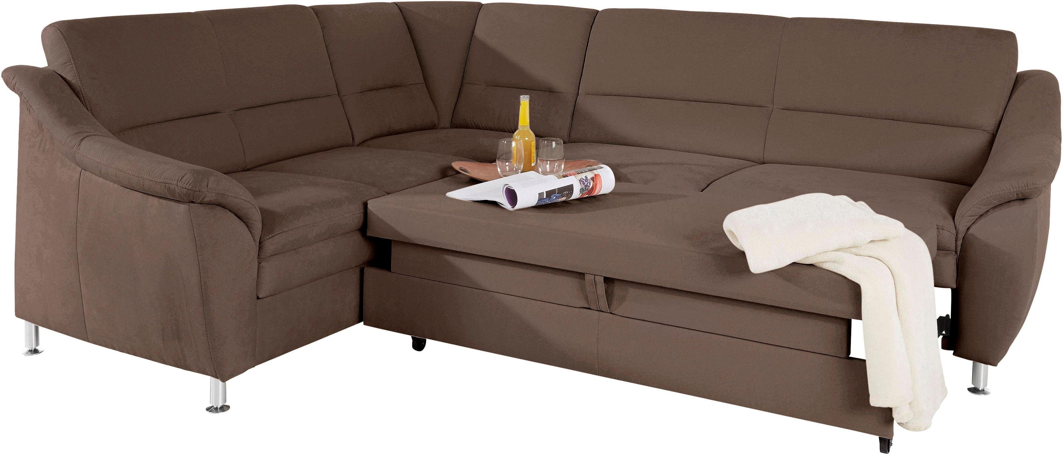 Places of Style Hoekbank Cardoso L-vorm Binnenvering, naar keuze met bed, lade, gedeeltelijk relaxfunctie