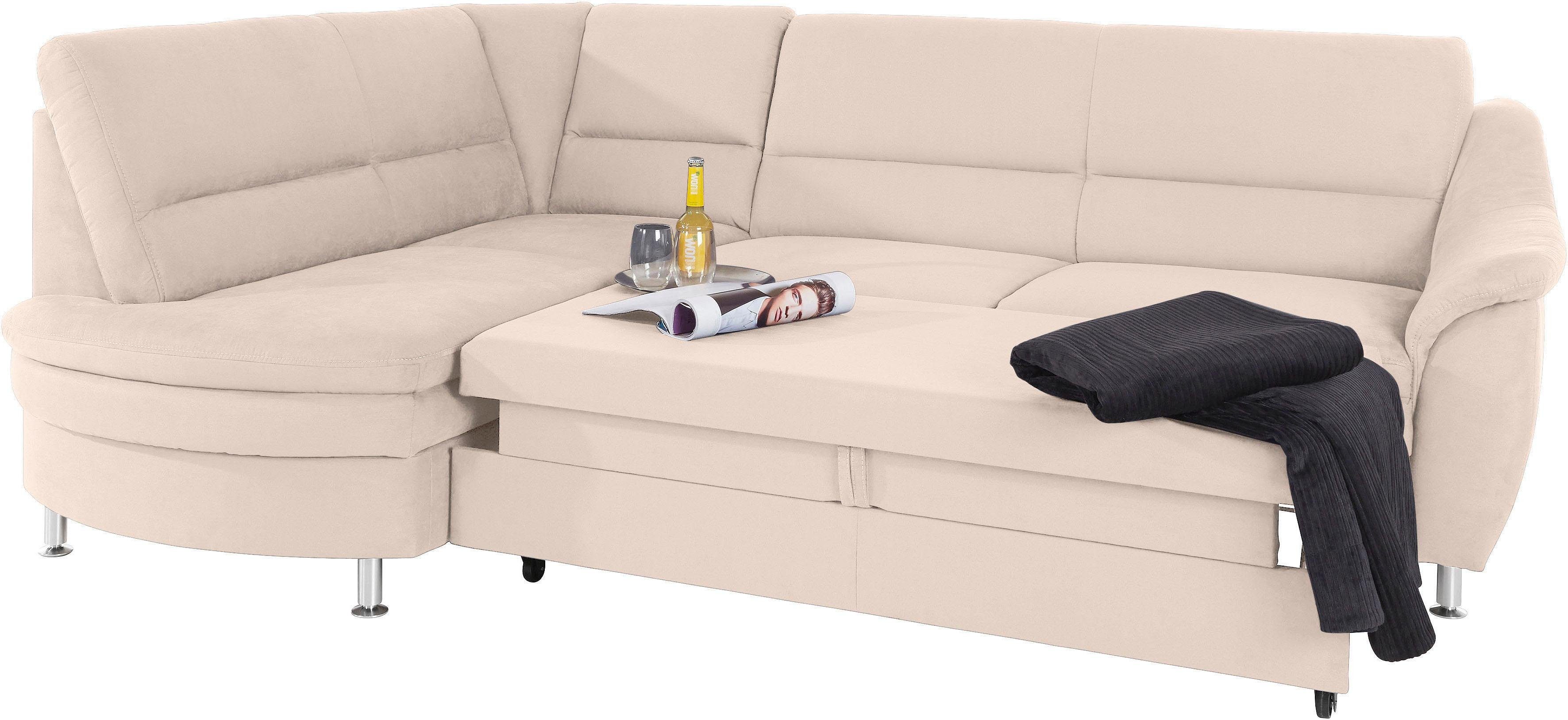 Places of Style Hoekbank Cardoso L-vorm Binnenvering, naar keuze met bed, lade