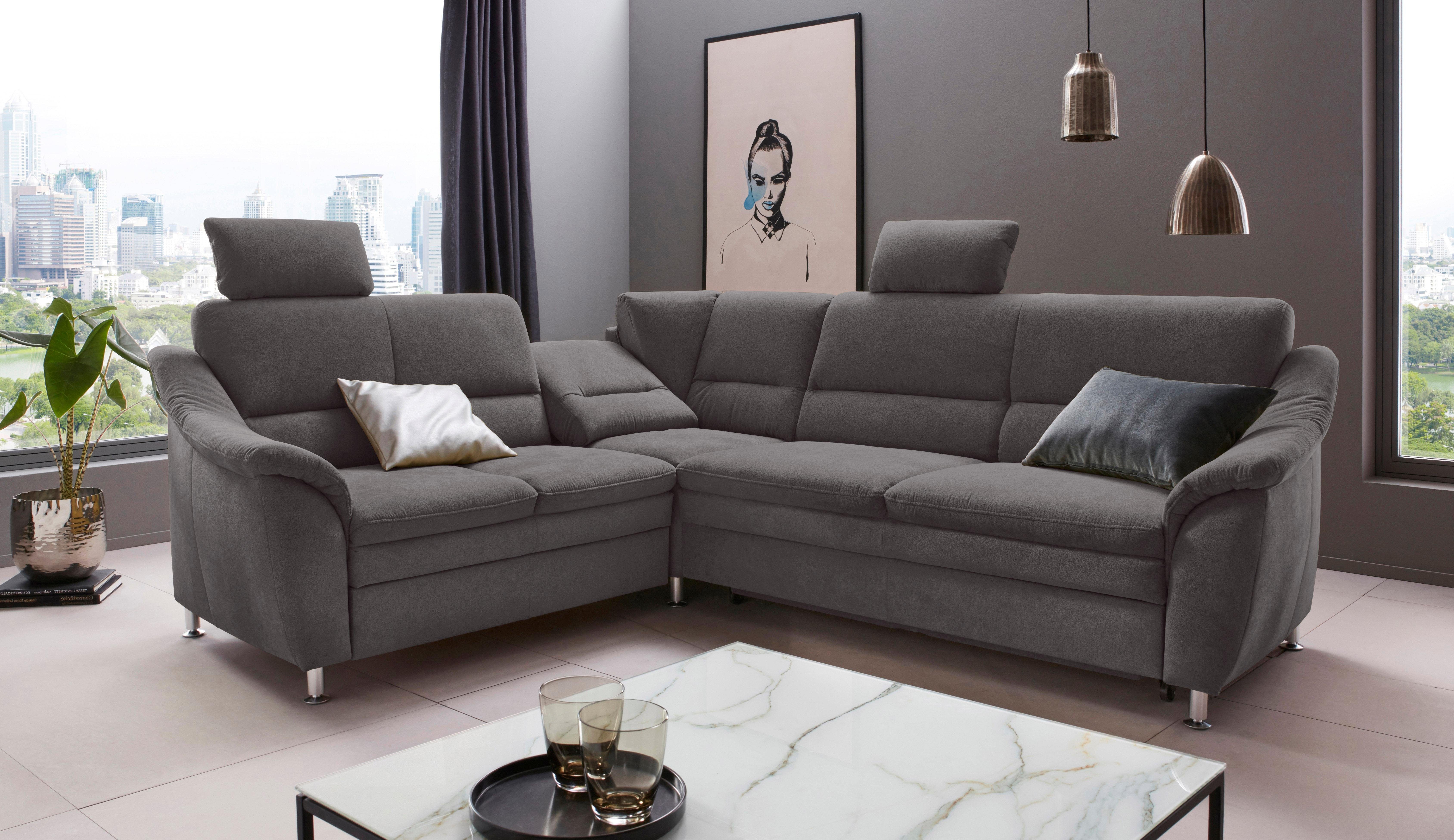 Places of Style Hoekbank Cardoso L-vorm Binnenvering, naar keuze met bed, lade, gedeeltelijk relaxfunctie