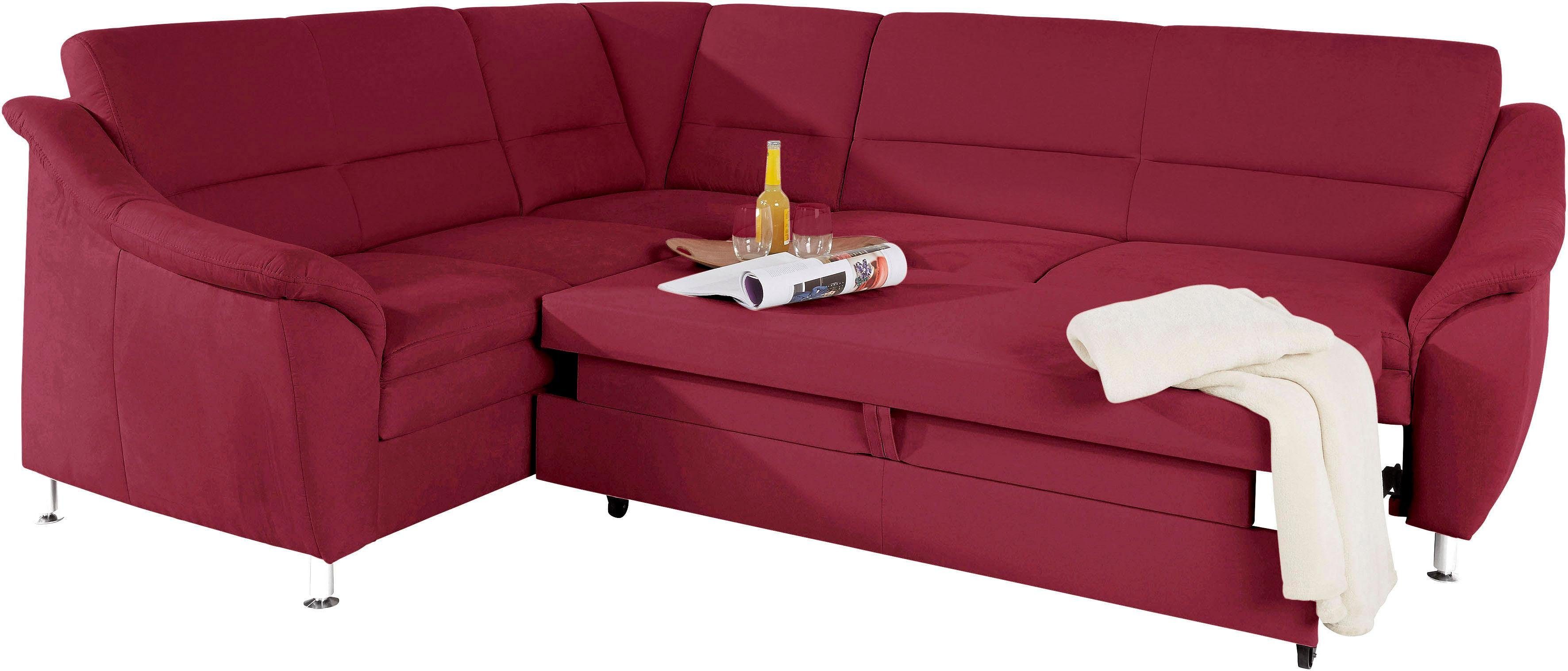 Places of Style Hoekbank Cardoso L-vorm Binnenvering, naar keuze met bed, lade, gedeeltelijk relaxfunctie