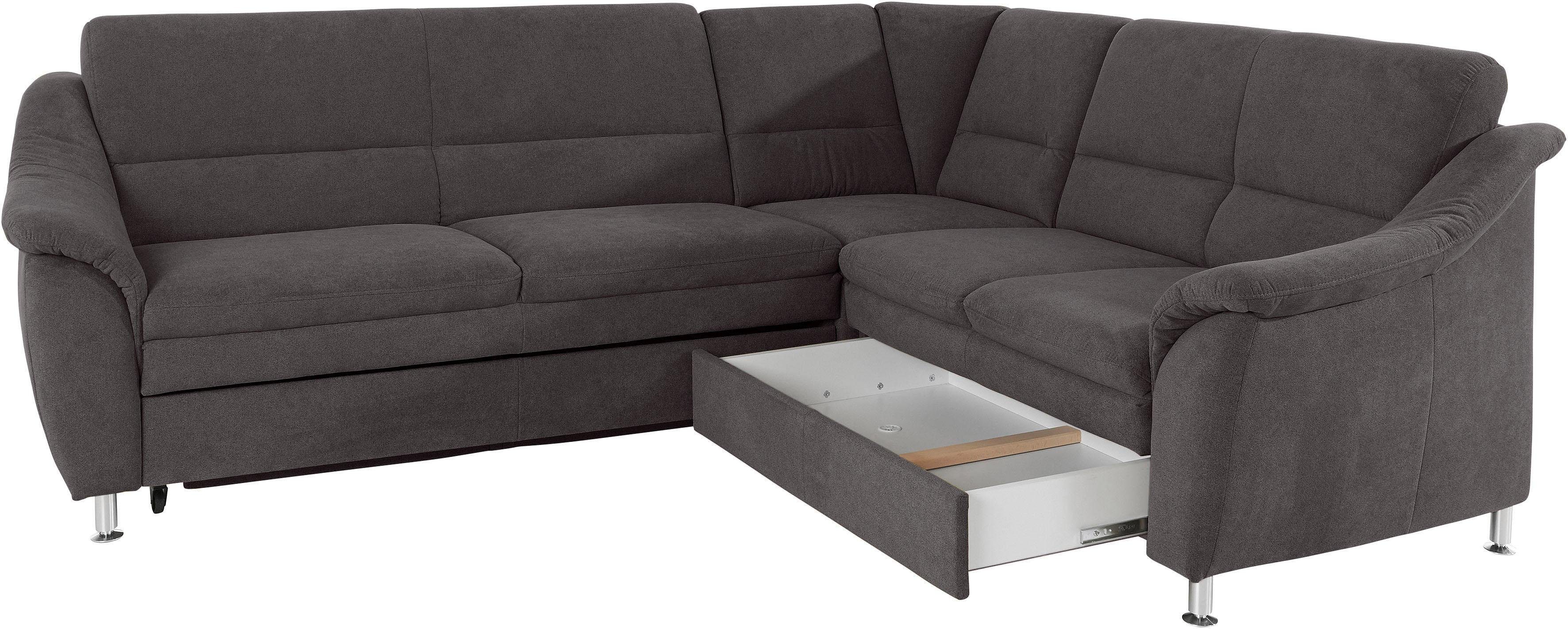 Places of Style Hoekbank Cardoso L-vorm Binnenvering, naar keuze met bed, lade, gedeeltelijk relaxfunctie