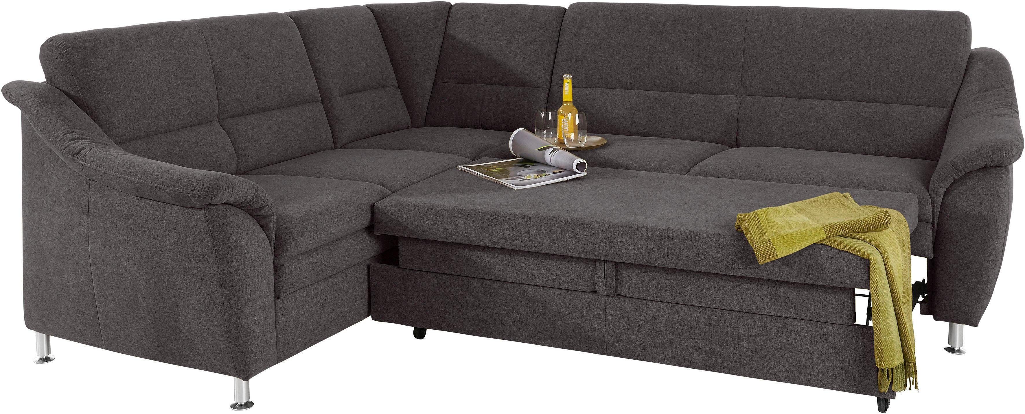Places of Style Hoekbank Cardoso L-vorm Binnenvering, naar keuze met bed, lade, gedeeltelijk relaxfunctie