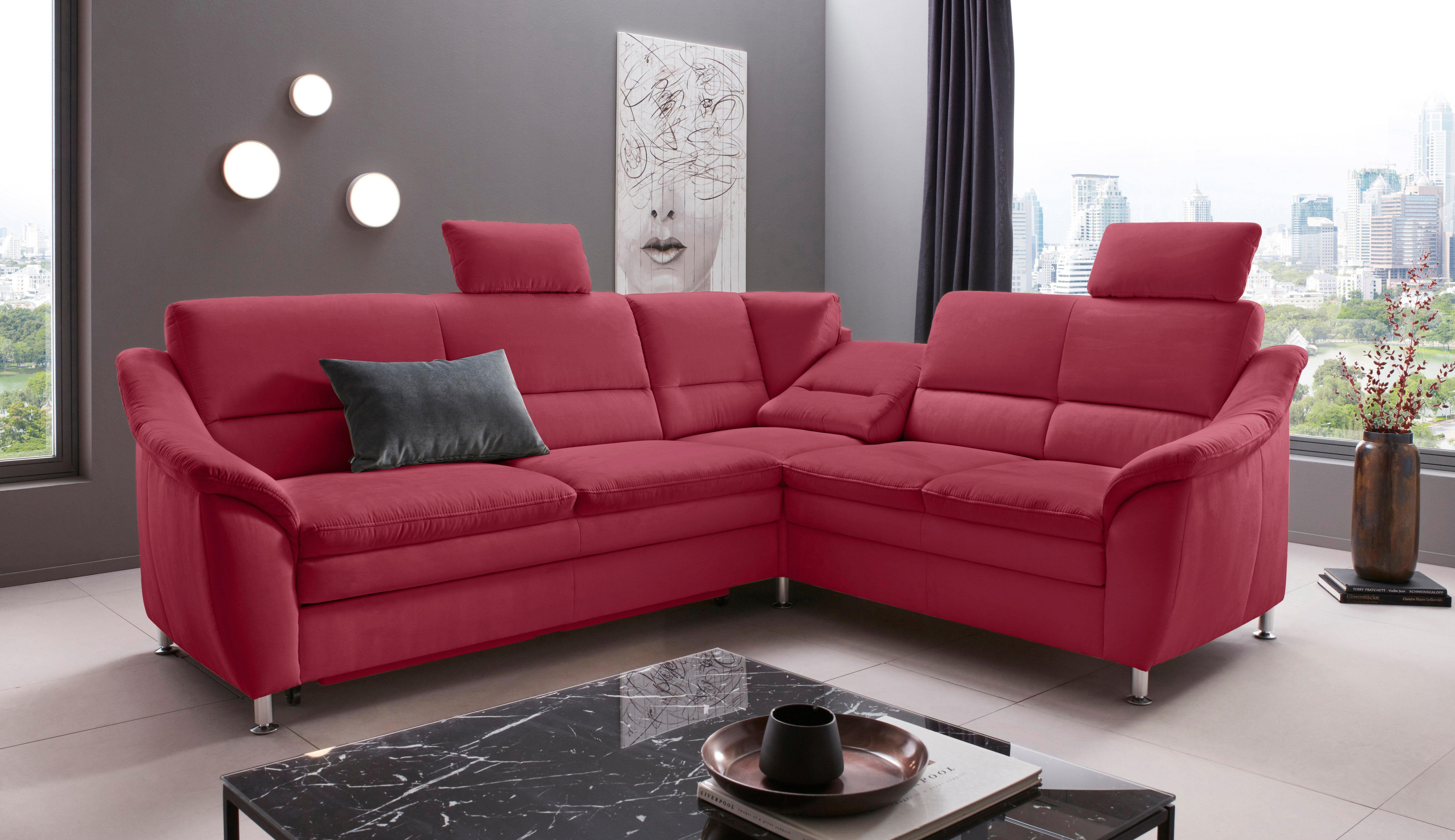 Places of Style Hoekbank Cardoso L-vorm Binnenvering, naar keuze met bed, lade, gedeeltelijk relaxfunctie