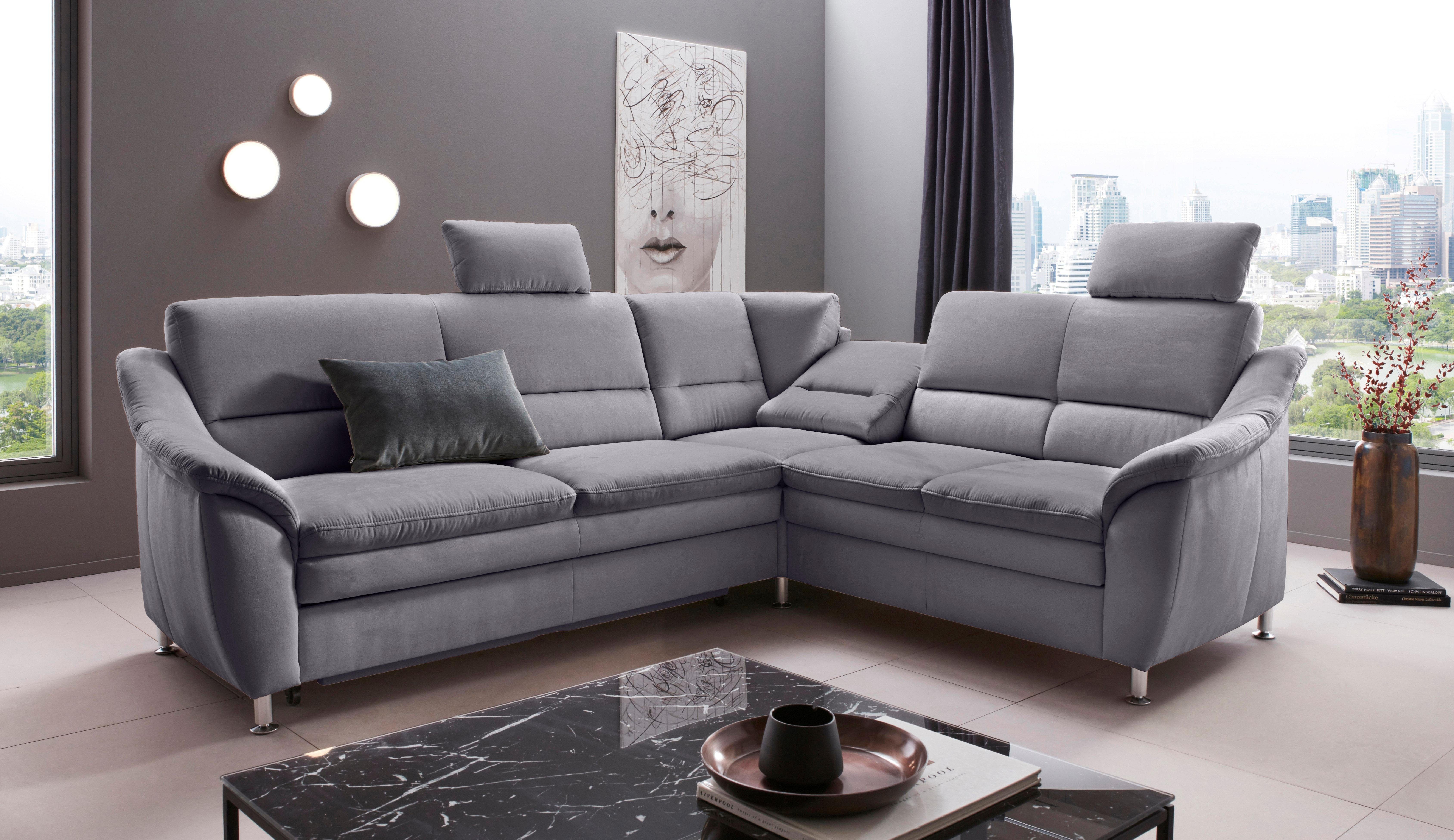 Places of Style Hoekbank Cardoso L-vorm Binnenvering, naar keuze met bed, lade, gedeeltelijk relaxfunctie