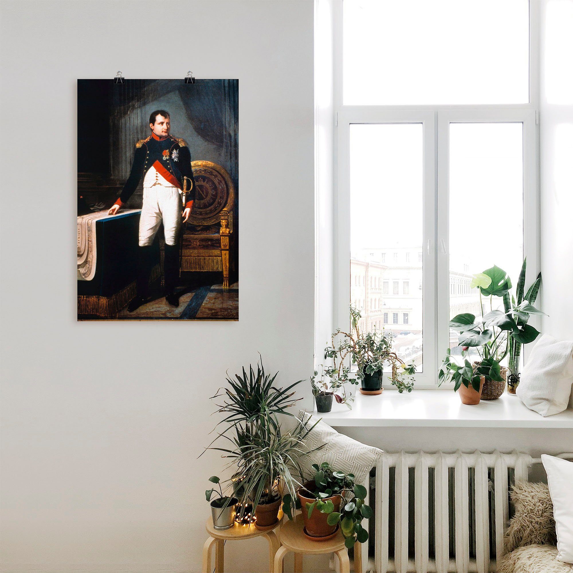 Artland Poster Napoleon Bonaparte, 1809 als artprint van aluminium, artprint op linnen, muursticker of poster in verschillende maten