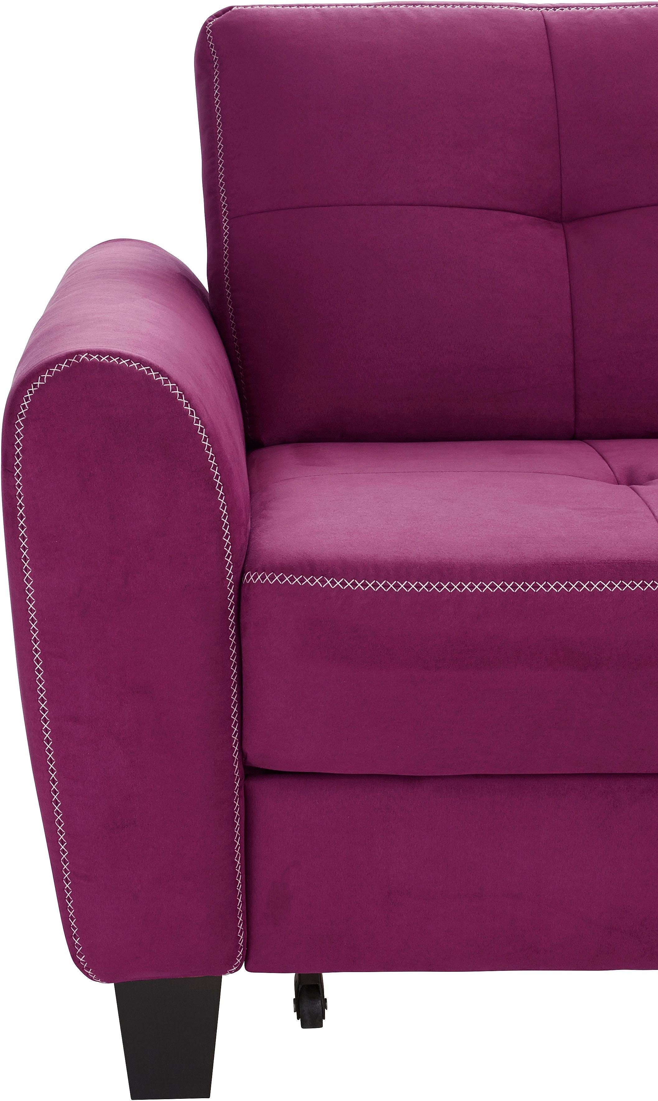 sit&more Hoekbank Varese L-vorm met binnenvering, naar keuze met slaapfunctie en bergruimte