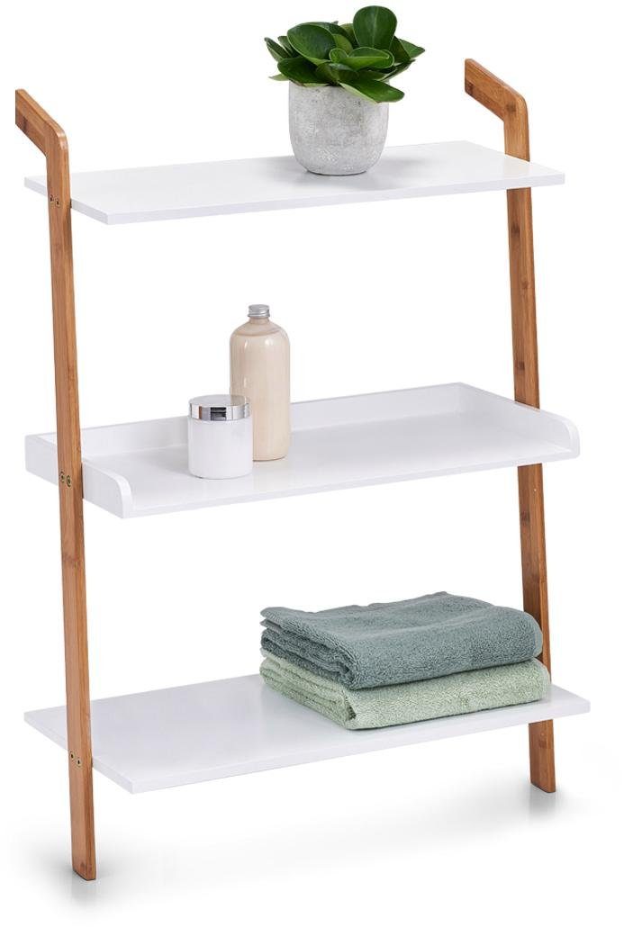 Zeller Present Ladderrek Bamboo 3 planken, elk 60 x 30 cm (set, 5 stuks)