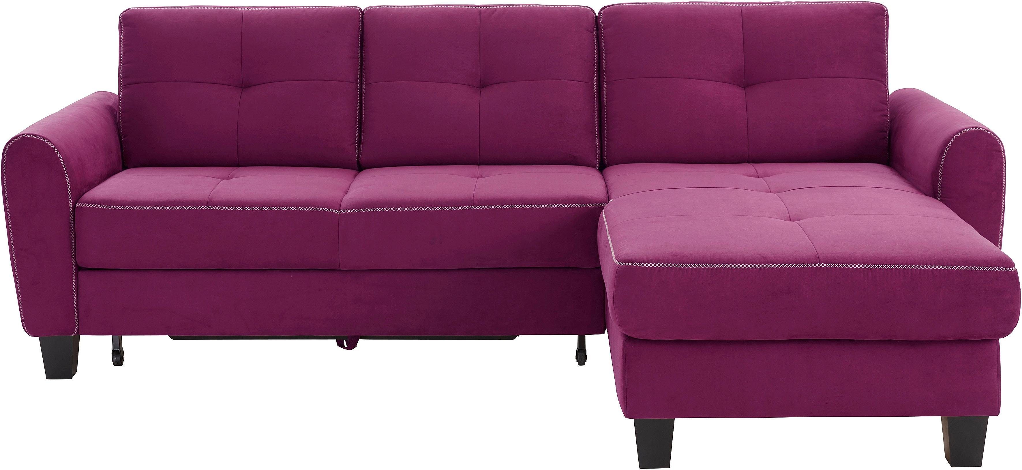 sit&more Hoekbank Varese L-vorm met binnenvering, naar keuze met slaapfunctie en bergruimte