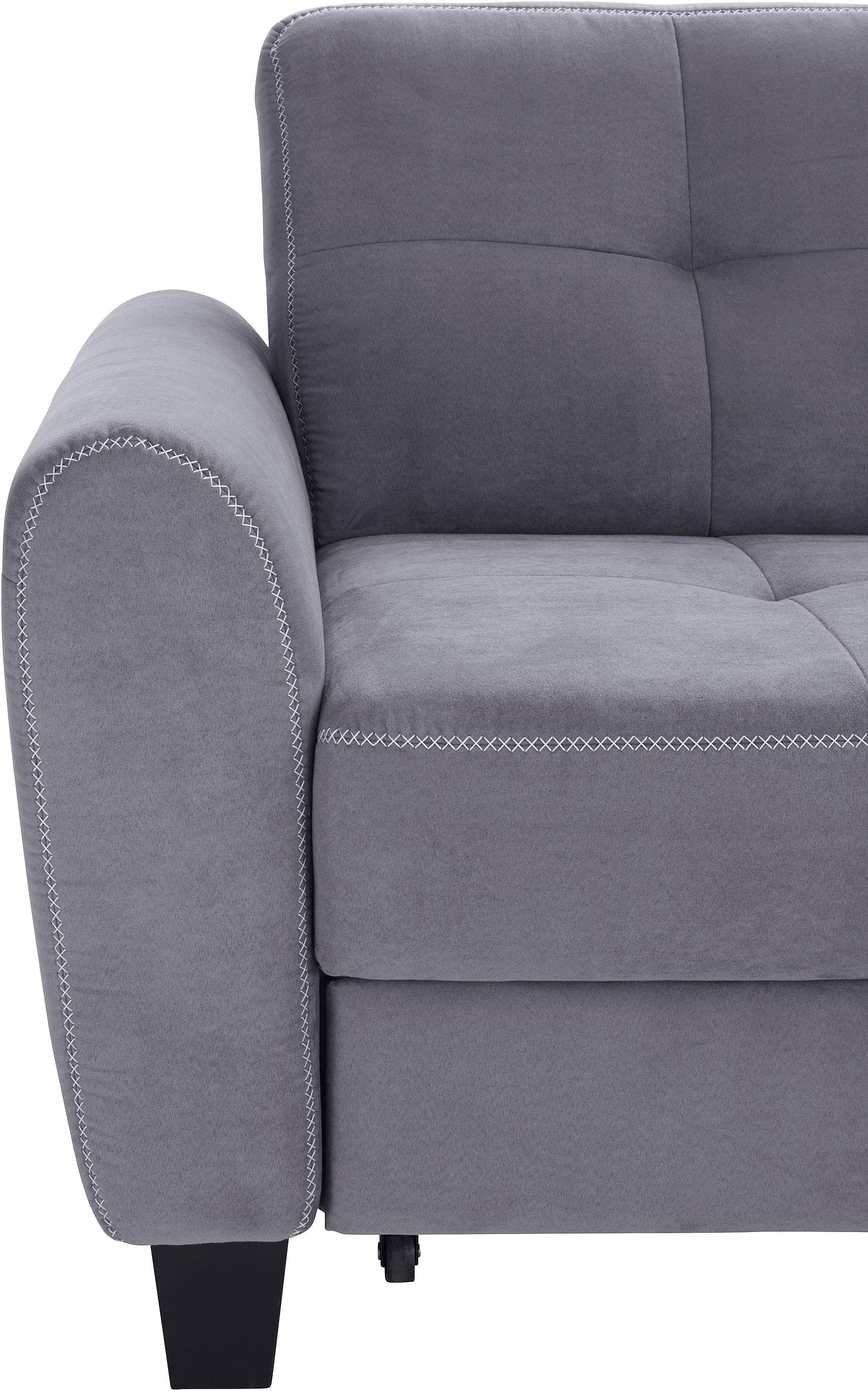 sit&more Hoekbank Varese L-vorm met binnenvering, naar keuze met slaapfunctie en bergruimte