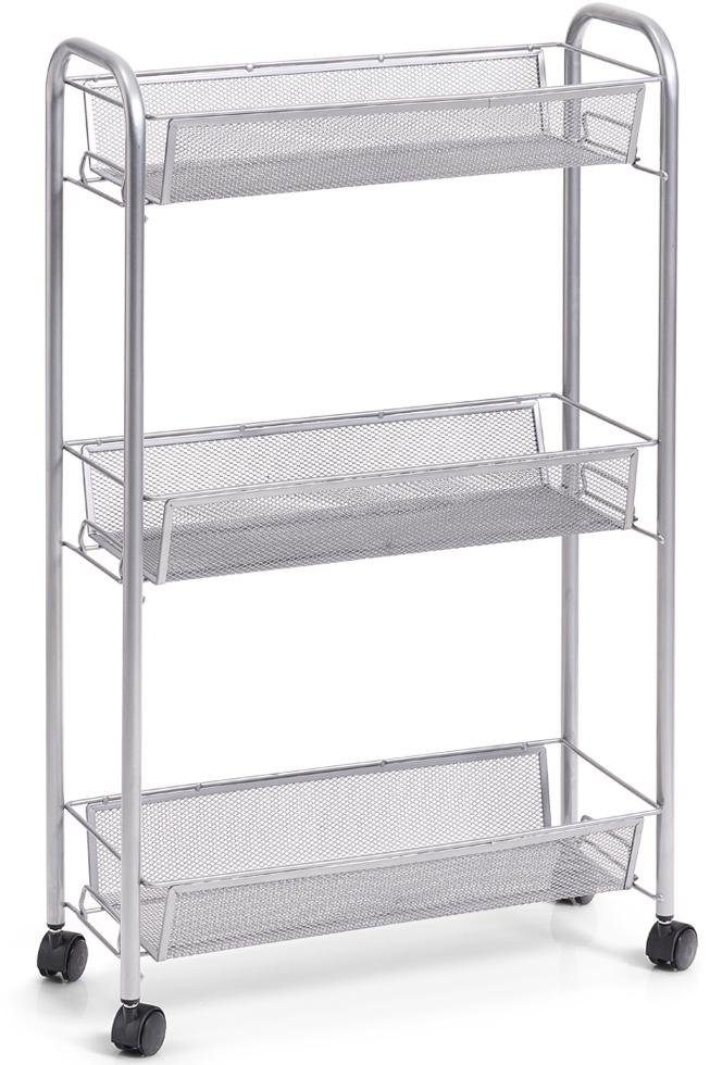 Zeller Present Trolley Mesh met drie opbergmanden, hoogte 70,5 cm