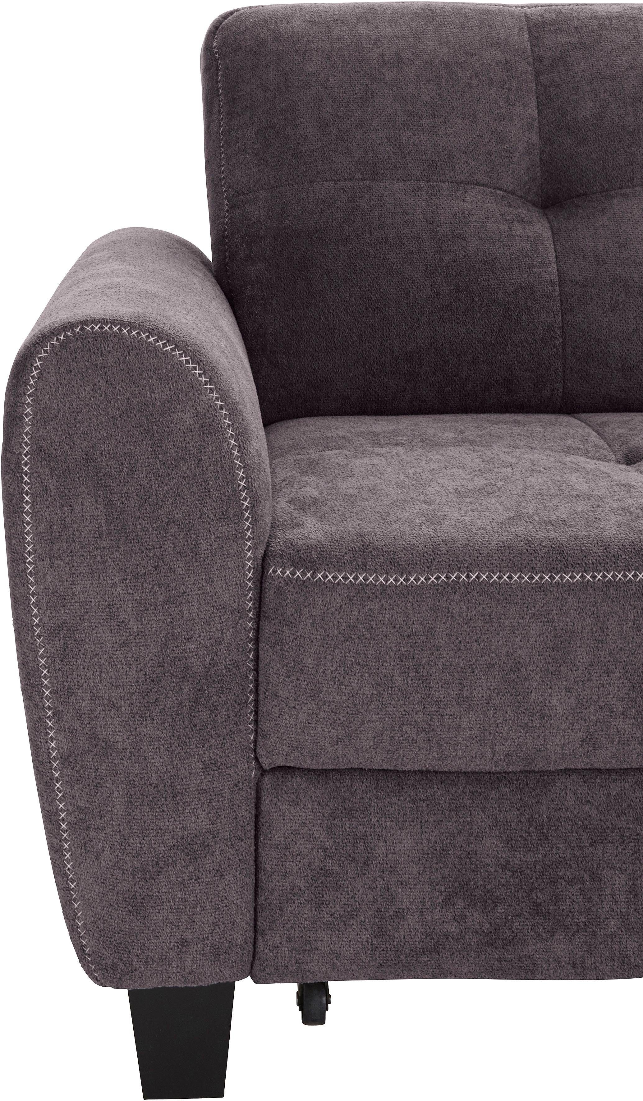 sit&more Hoekbank Varese L-vorm met binnenvering, naar keuze met slaapfunctie en bergruimte