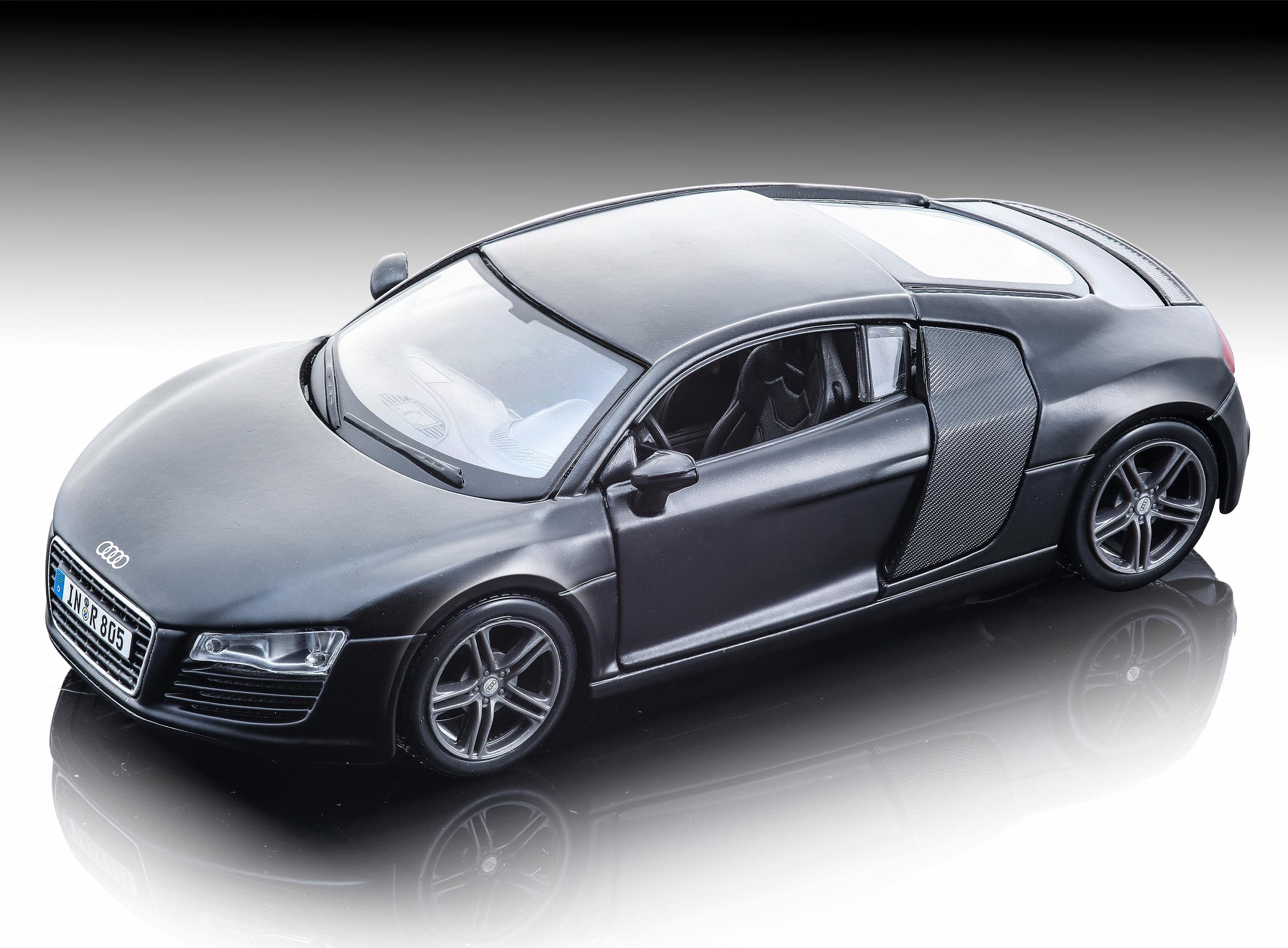 Maisto® Auto op schaal Dull Black Collection, Audi R8, 1:24, zwart