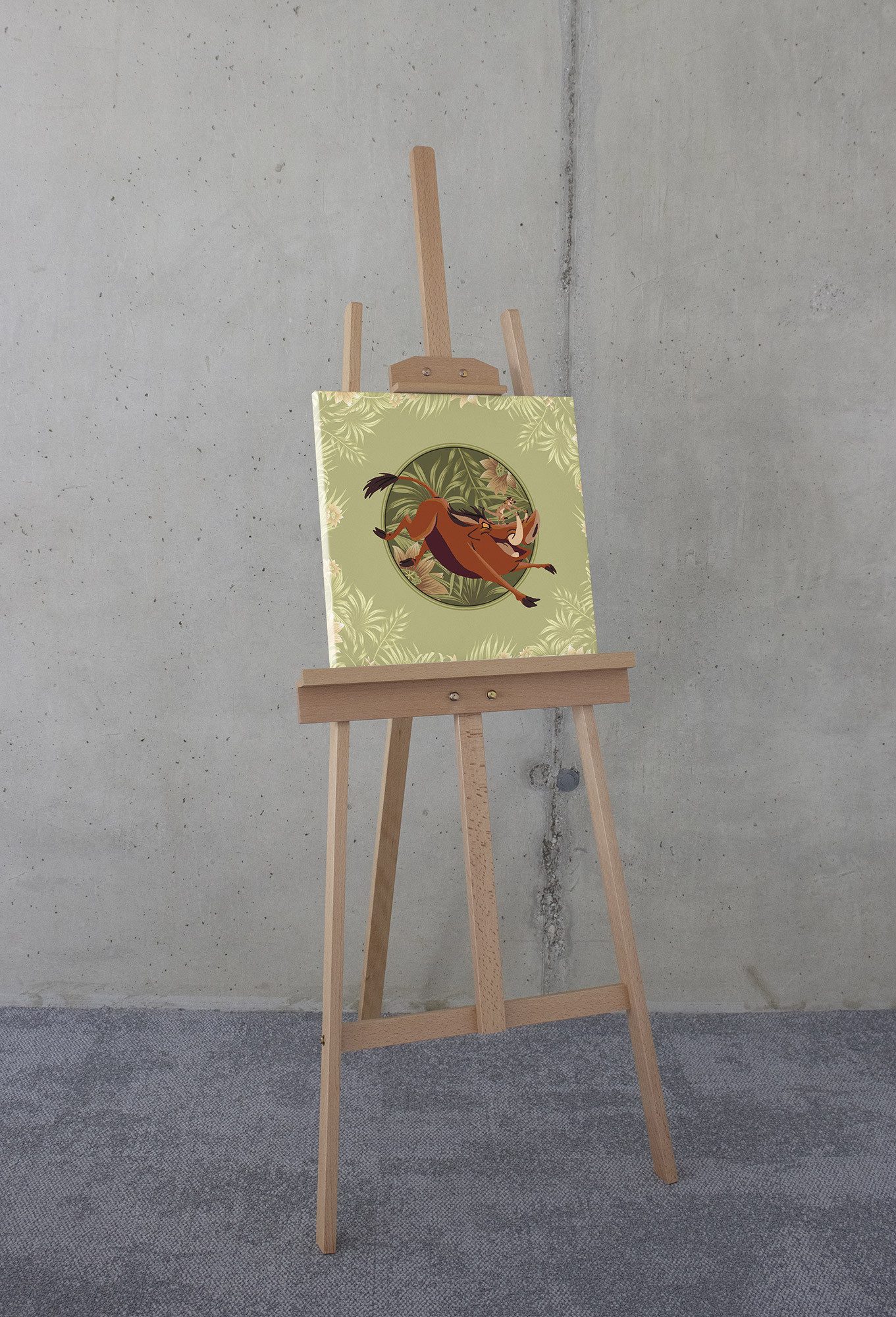 Komar Artprint op linnen Disney The Lion King Wild and Free Since 1994 40 x 50 cm (breedte x hoogte) - kinderkamer, decoratie (1 stuk)