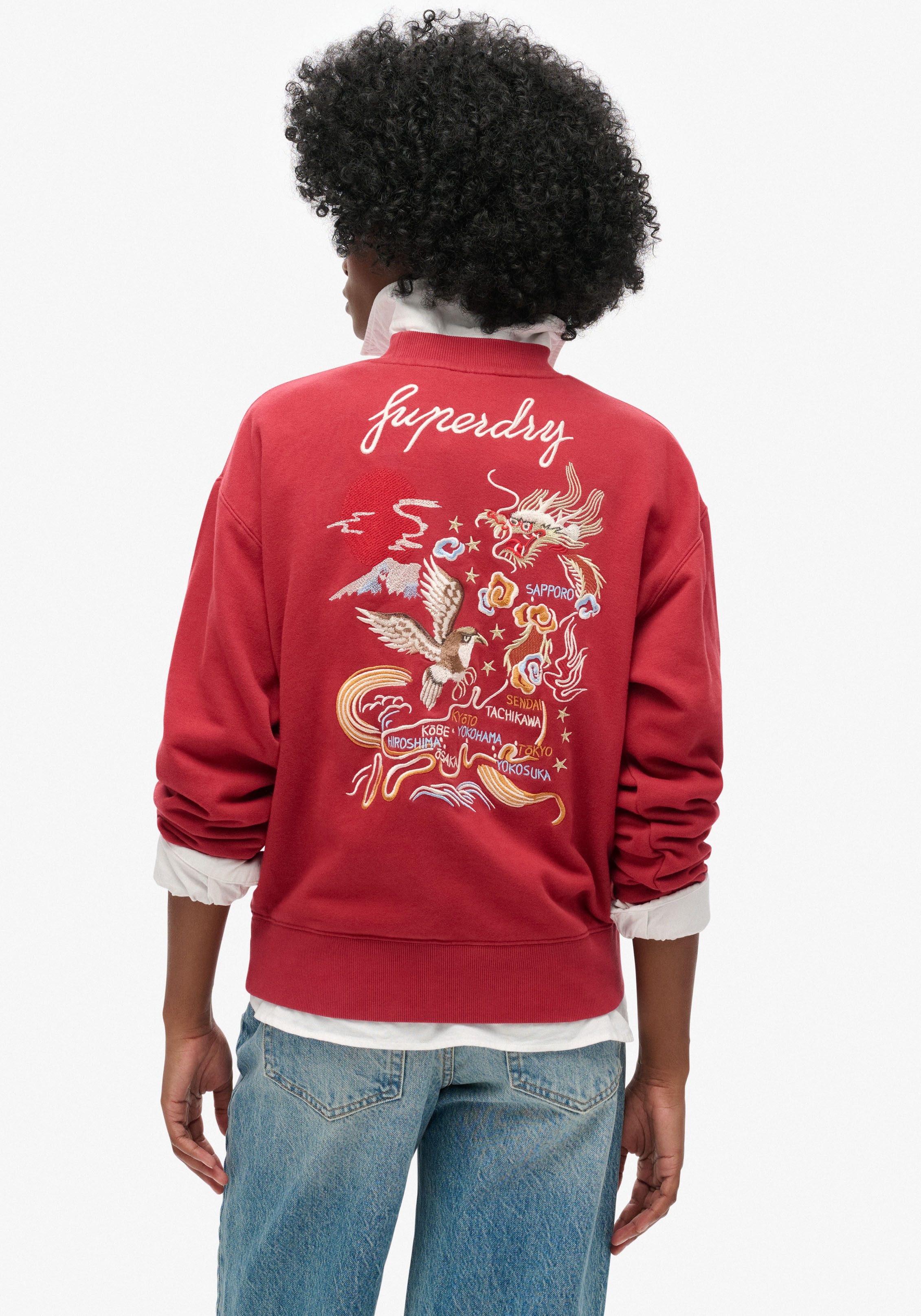 Superdry Sweatshirt SUIKA EMBROIDERED LOOSE SWEAT