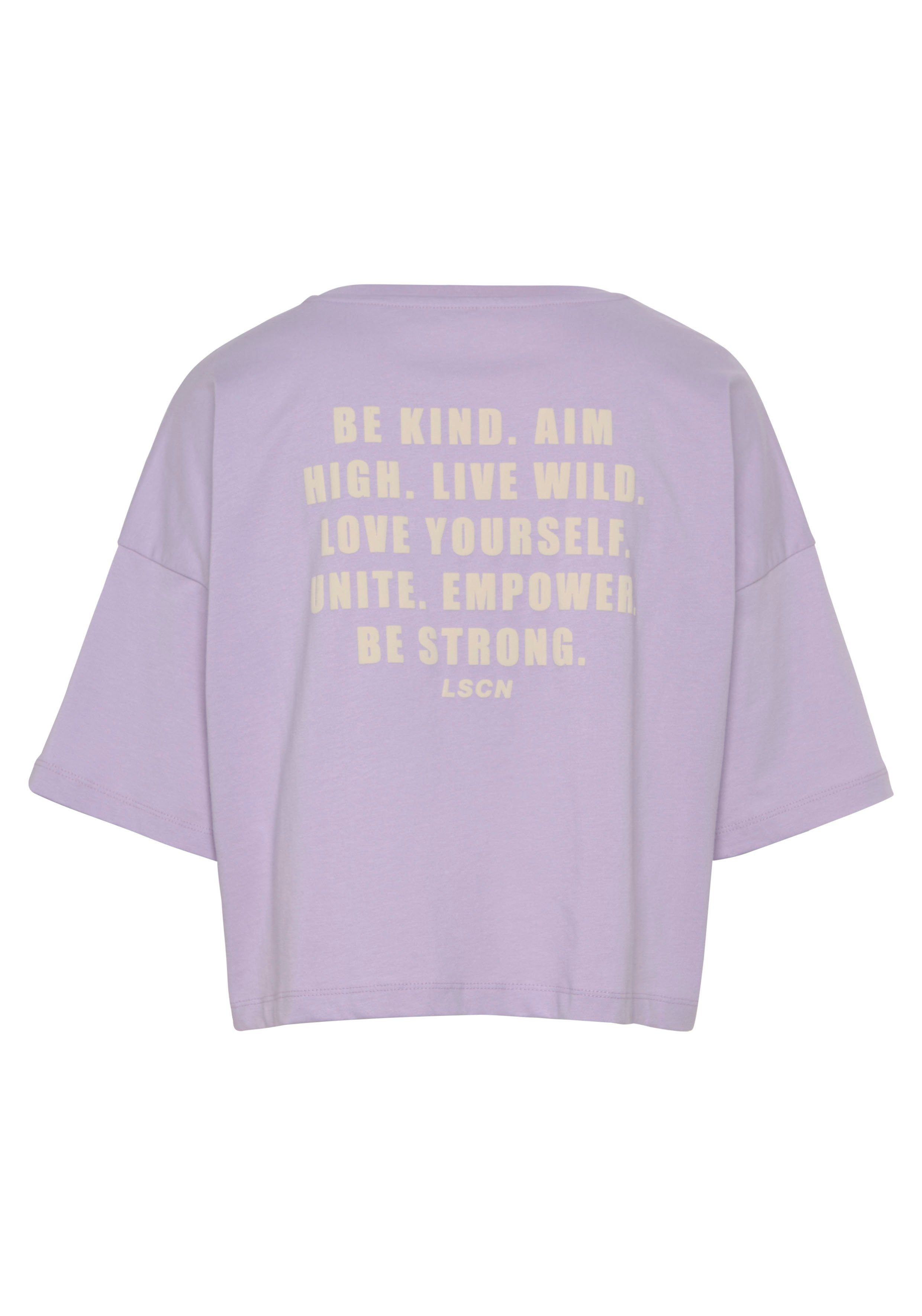 Lascana Oversized shirt met tekst op de rug