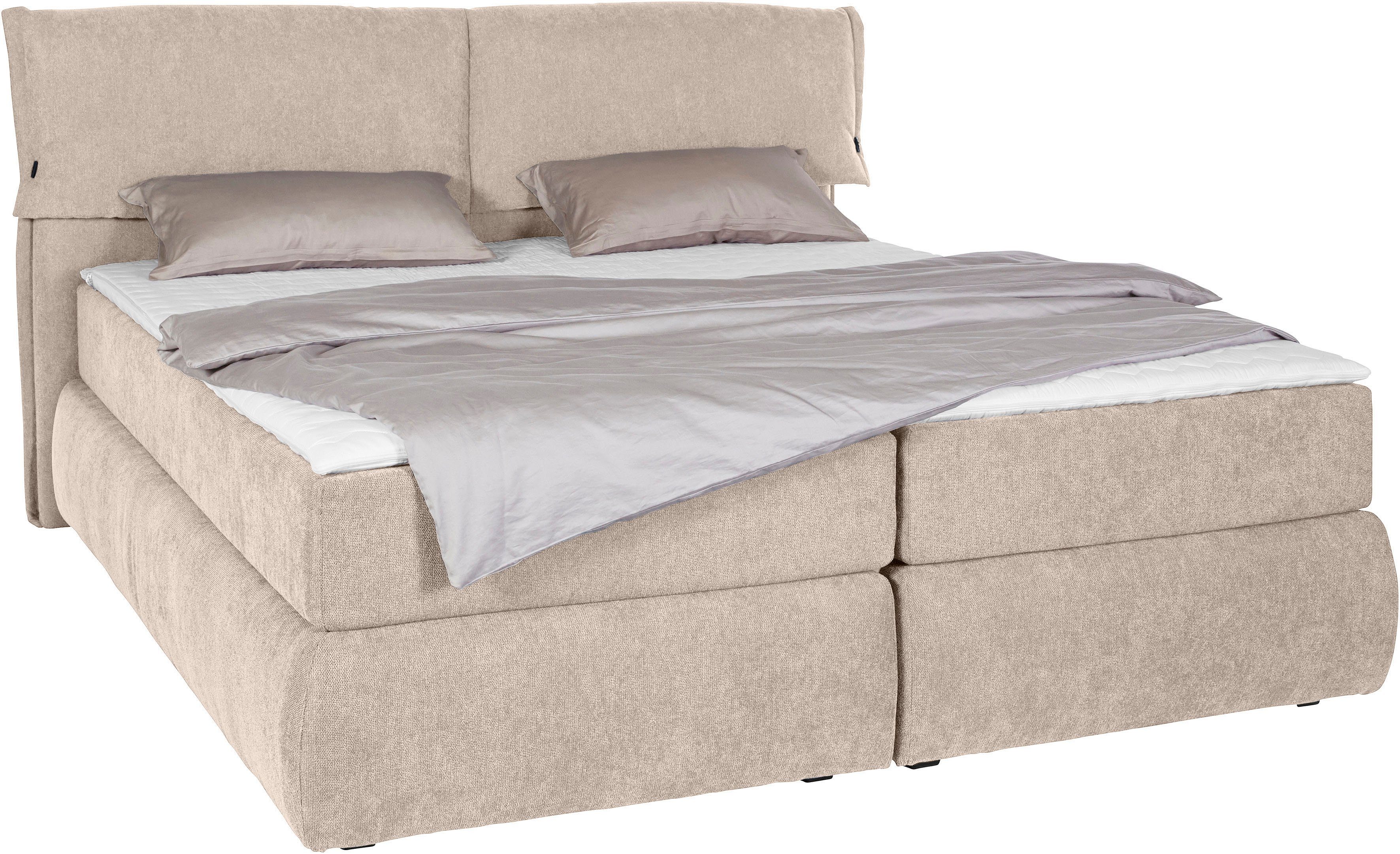 andas Boxspring Jenson in 4 kleuren, 4 breedten, 3 matrassoorten in 2 hardheden, topmatras