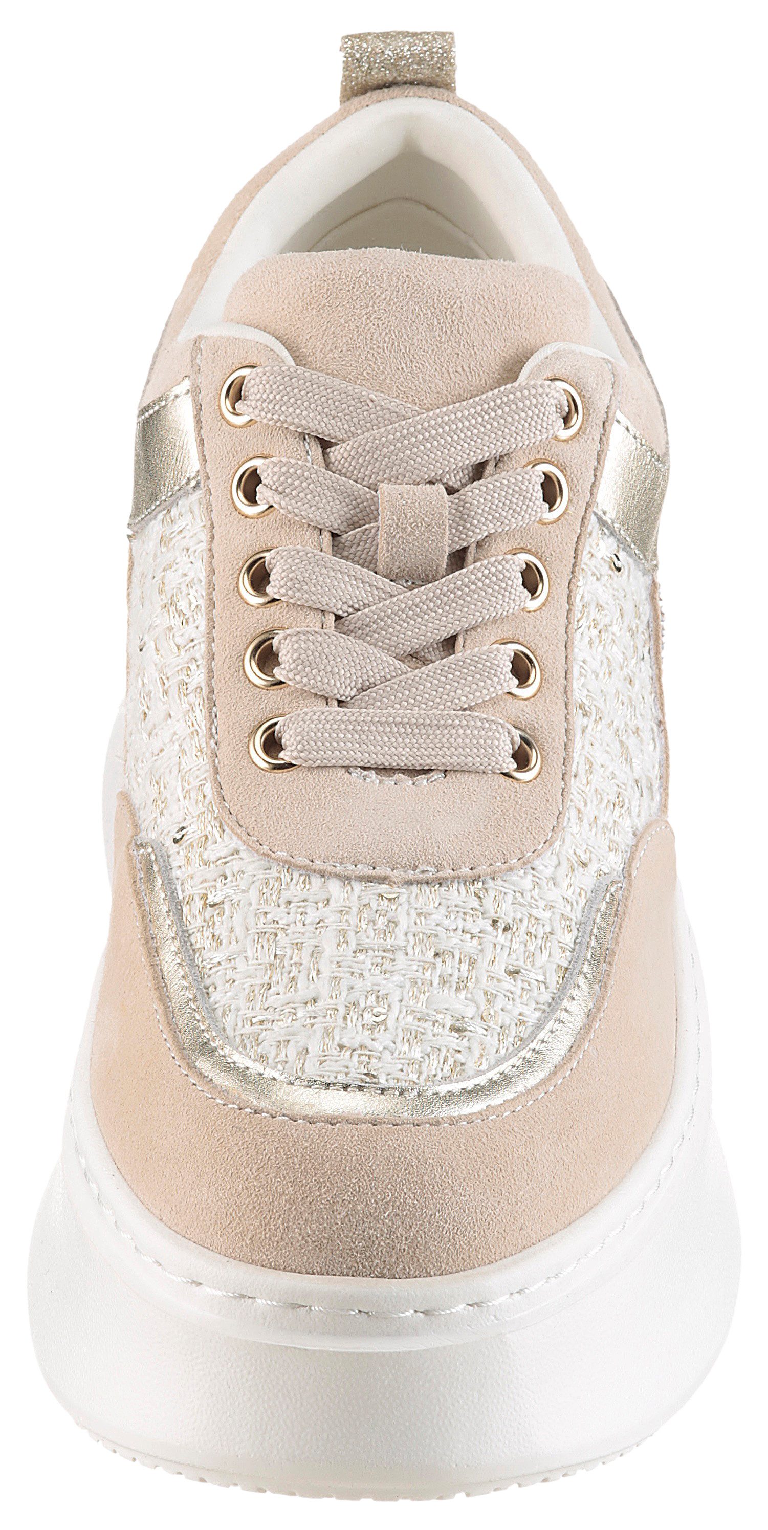 Marc Cain Sneakers Sports Dodgy Dogs Sleehak sneaker, sneaker, veterschoen in retro look