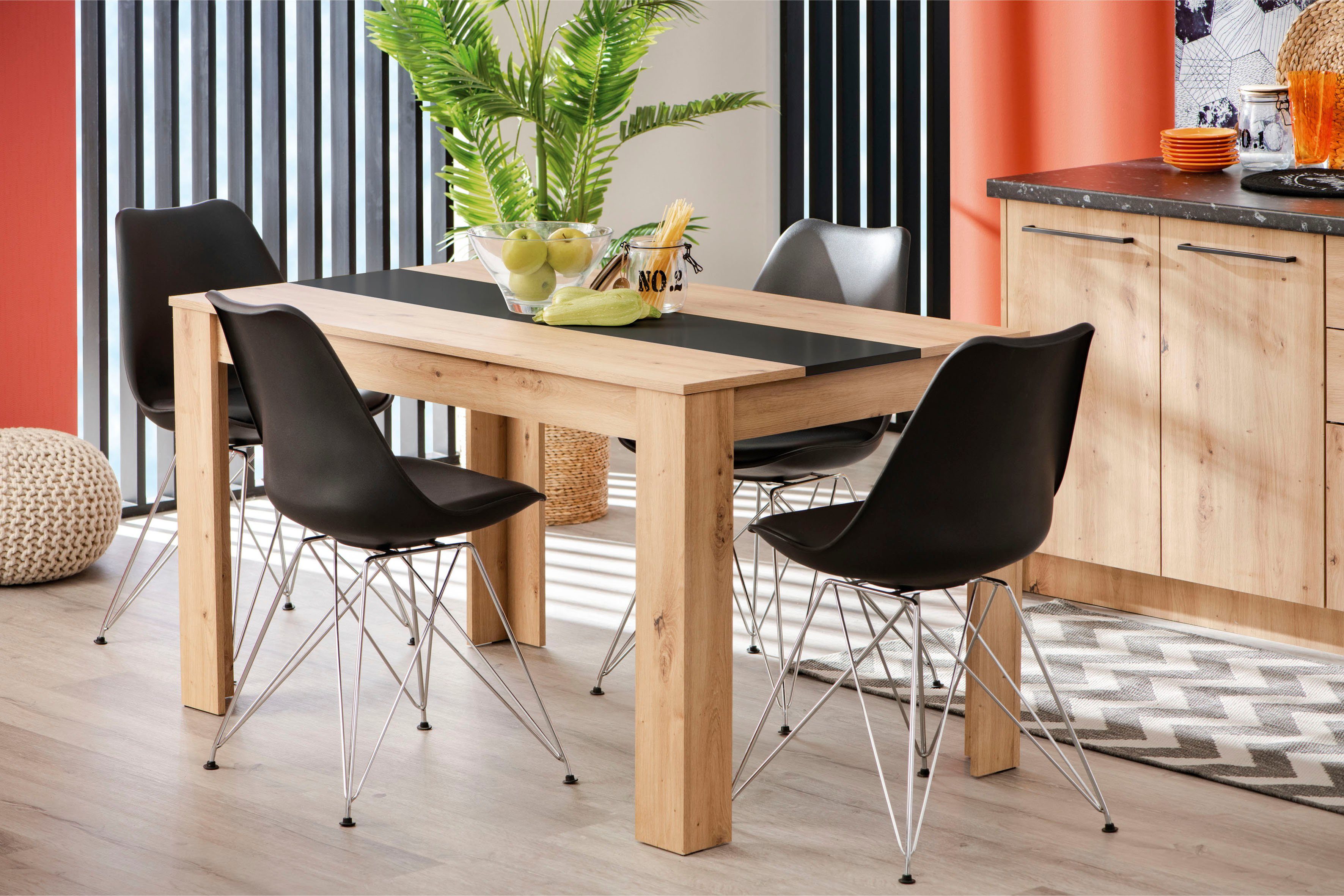 INOSIGN Eettafel DOMUS Middelste plaat in het zwart