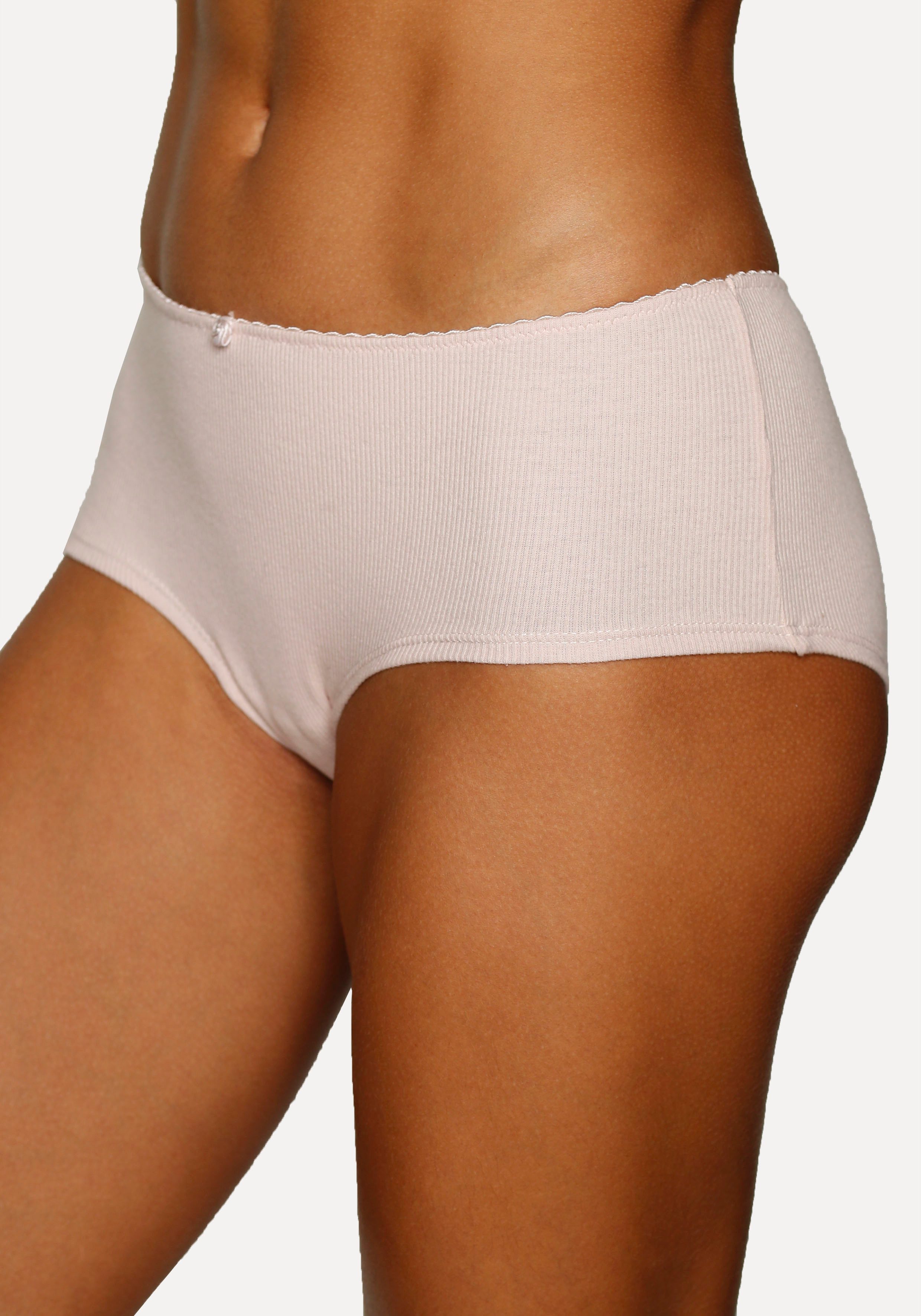 Vivance Hipster van zachte en elastische ribstof, met delicate roosjes vooraan (3 stuks)
