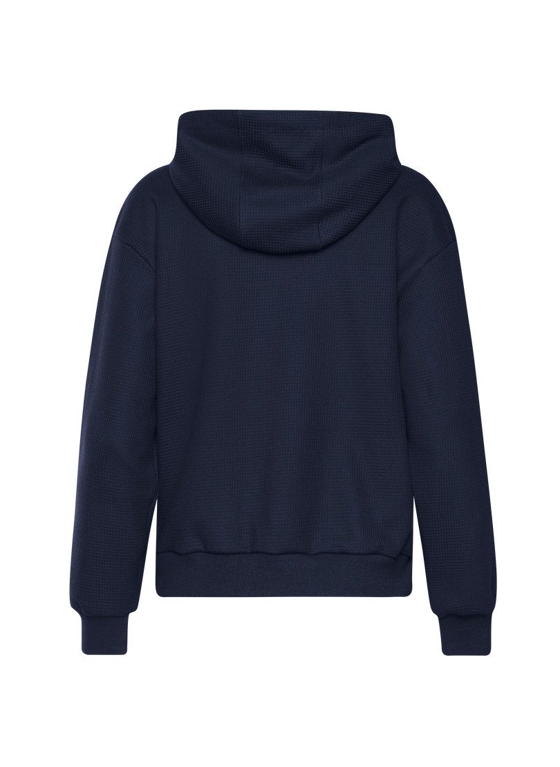 Trigema Hoodie TRIGEMA cropped hoodie in wafellook