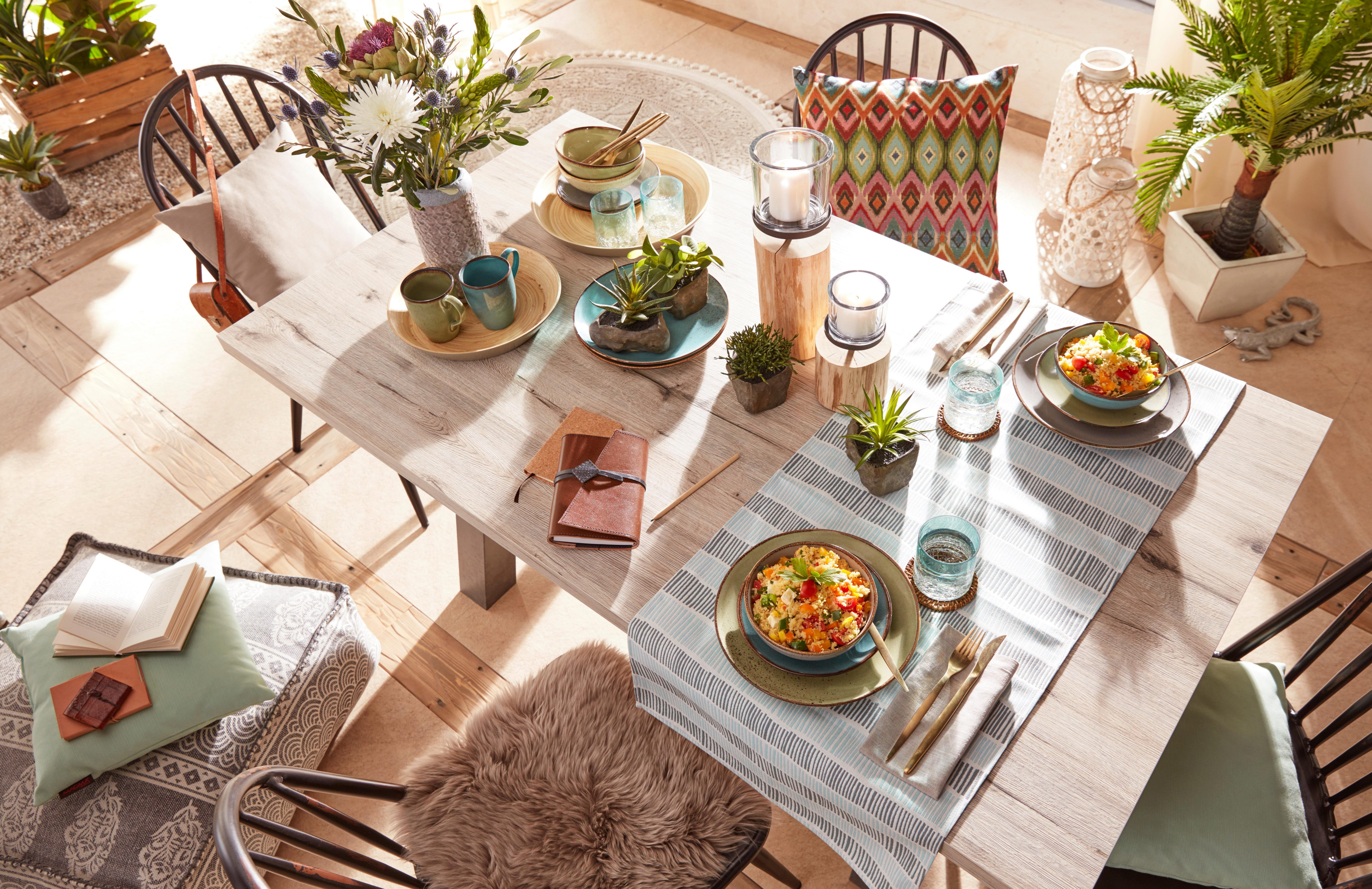 CreaTable Combi-servies Servies-set NATURE COLLECTION Servies, harmonieus natuurlijk glazuur, 16 delen, voor 4 personen (set, 16-delig)