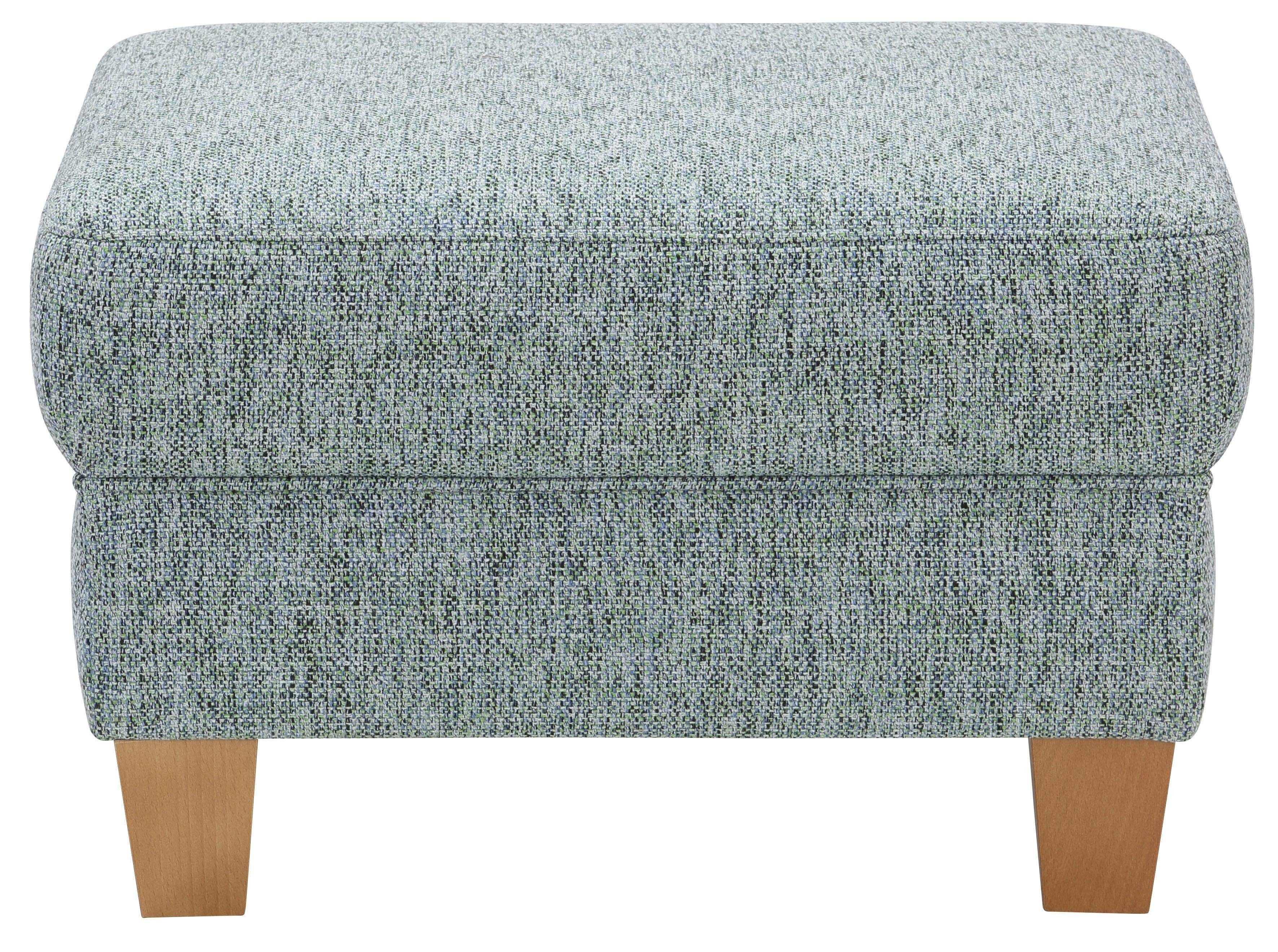 Home affaire Hocker Texel met binnenvering en contrastnaad, poten beuken eikenkleur
