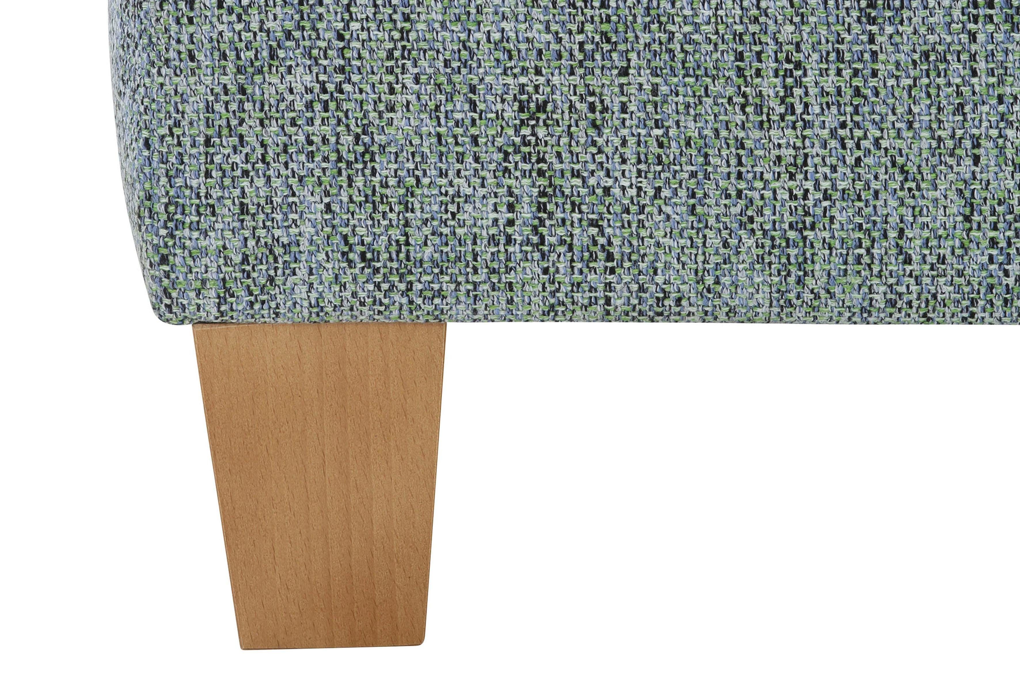 Home affaire Hocker Texel met binnenvering en contrastnaad, poten beuken eikenkleur