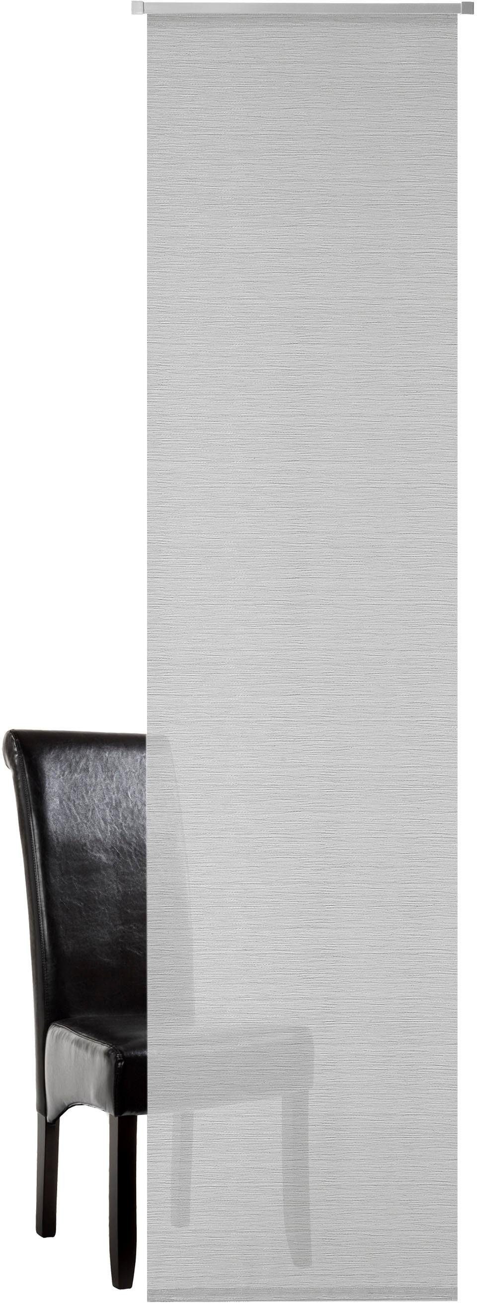Neutex for you! Gordijn Linola HxB: 245x60, paneelgordijn met aluminium paneelwagen (1 stuk) kant & klaar gordijnen maat hxb: 245x60 cm zilver(kleur)