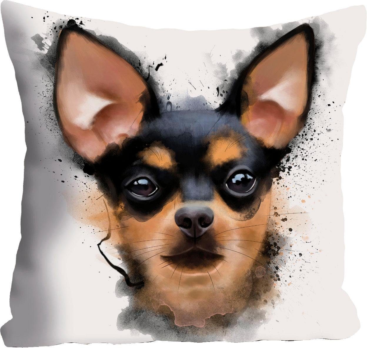 Queence Sierkussen Dwergpinscher Kussenovertrek zonder vulling(1 stuk)