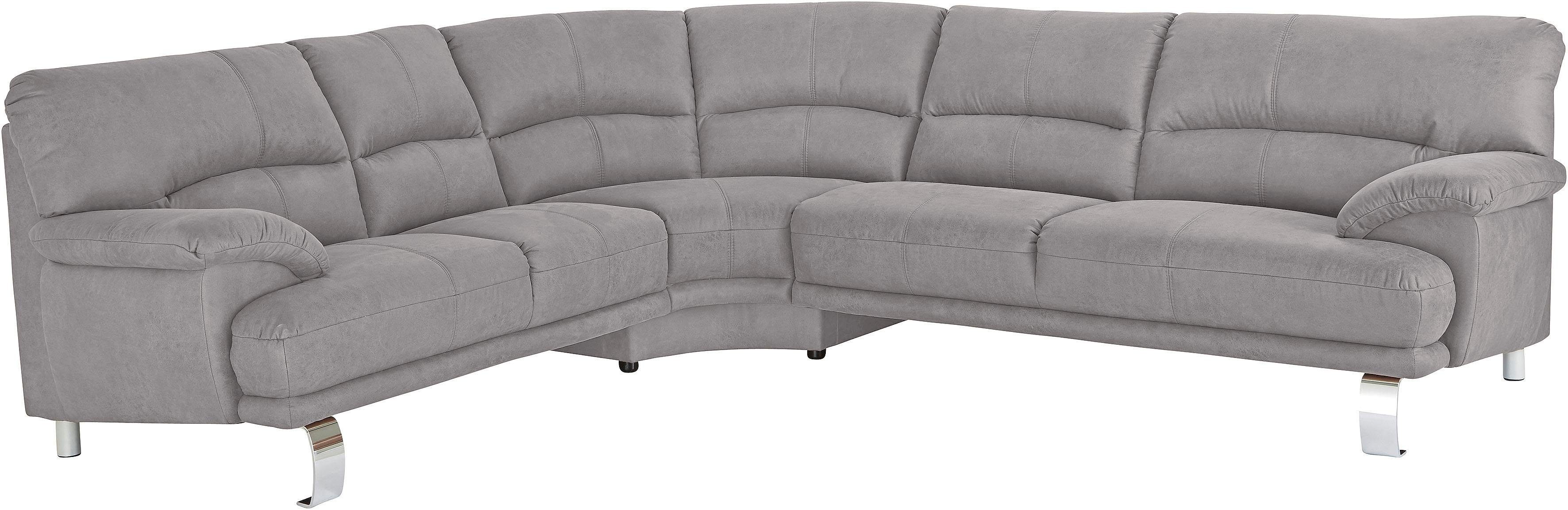 TRENDMANUFAKTUR Hoekbank Cecilia II, in Italiaans design, comfortabel, hoog zitcomfort, L-vorm