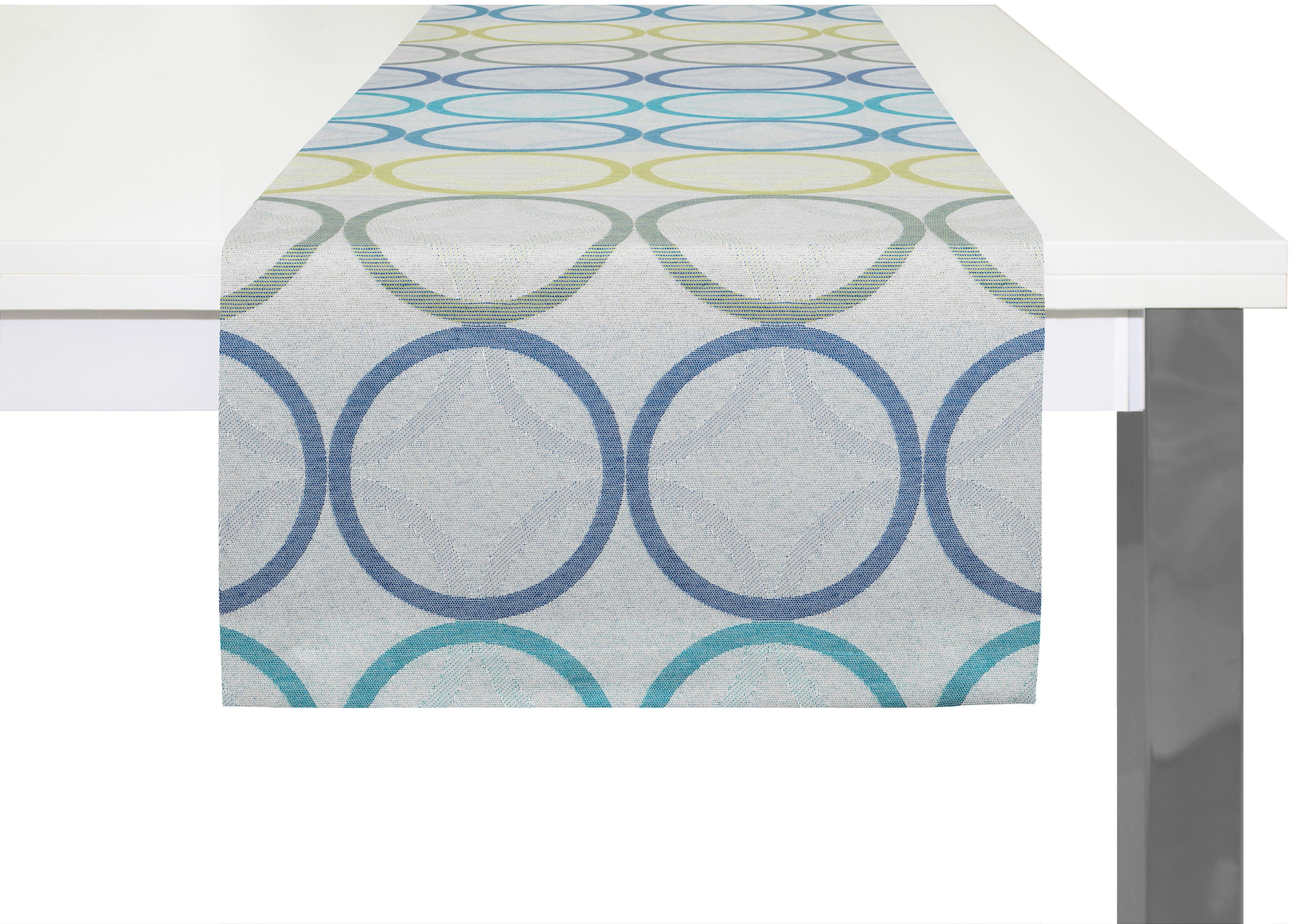 Wirth Tafelloper Zirbello tafelkleden maat 1 (40x150 cm) blauw