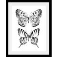 queence wanddecoratie vlinders in 3 maten, ingelijst zwart