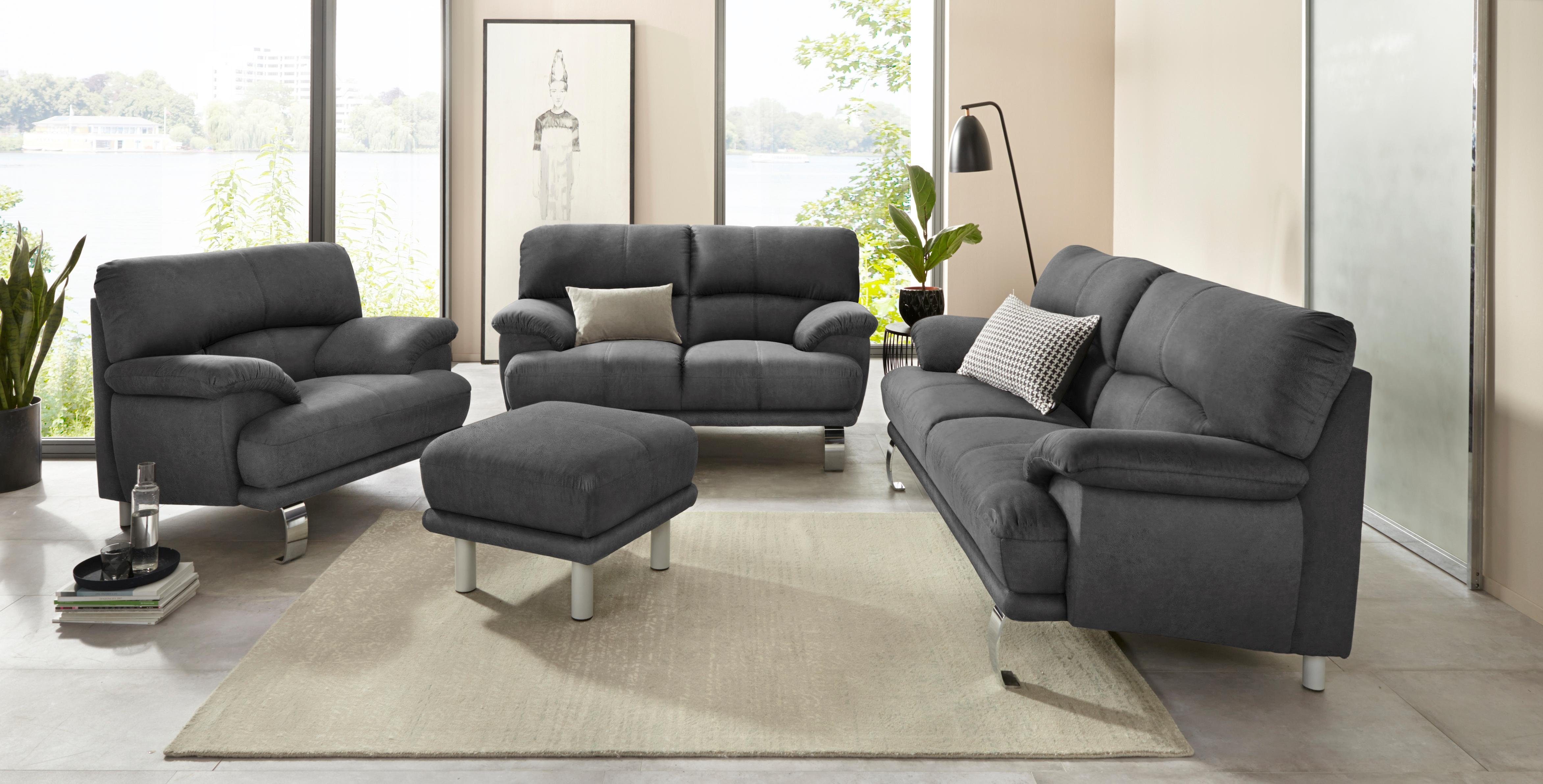 TRENDMANUFAKTUR Fauteuil Cecilia II, loungestoel in Italiaans design (set)