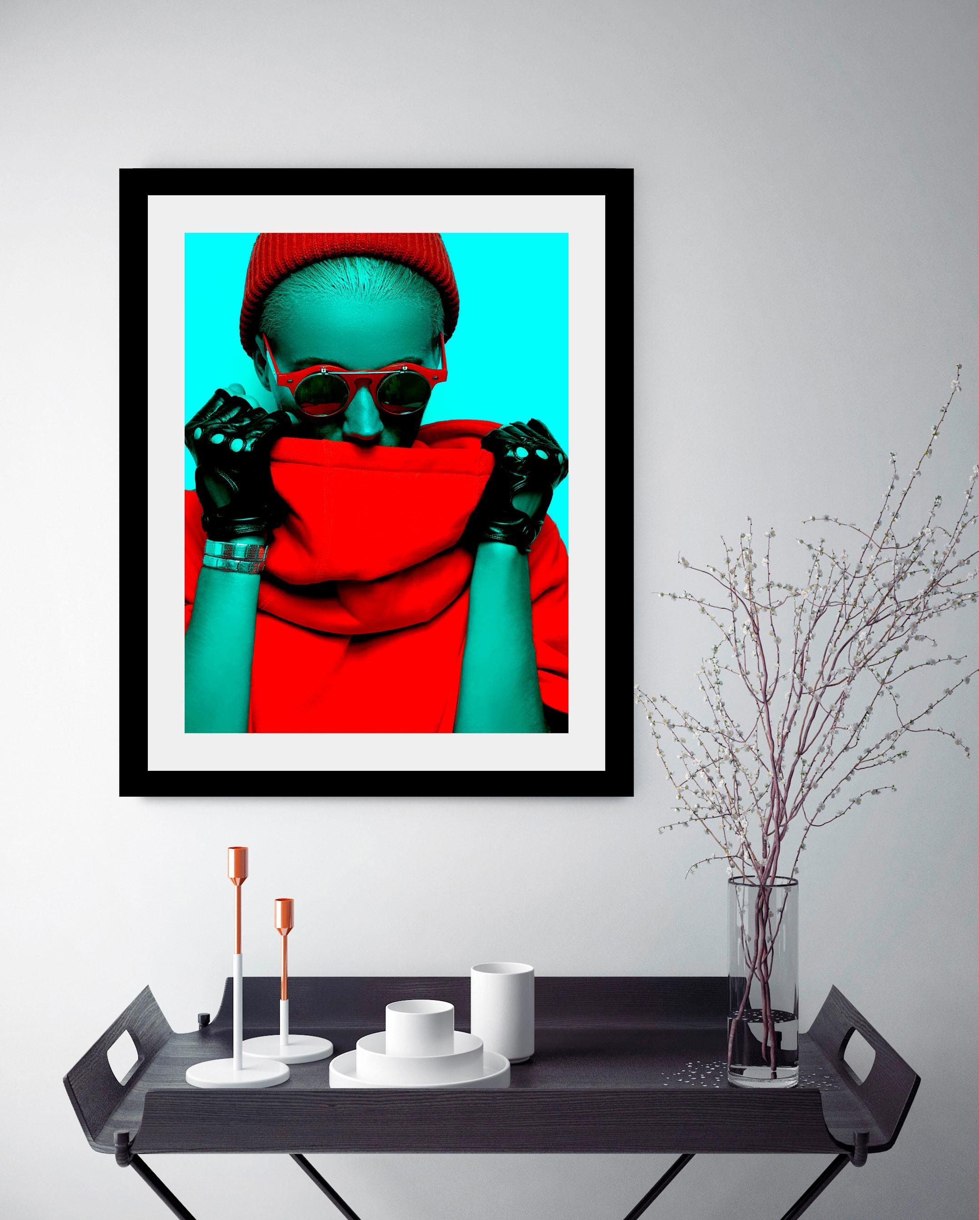 queence Wanddecoratie Vrouw HD premium posterdruk incl. houten lijst