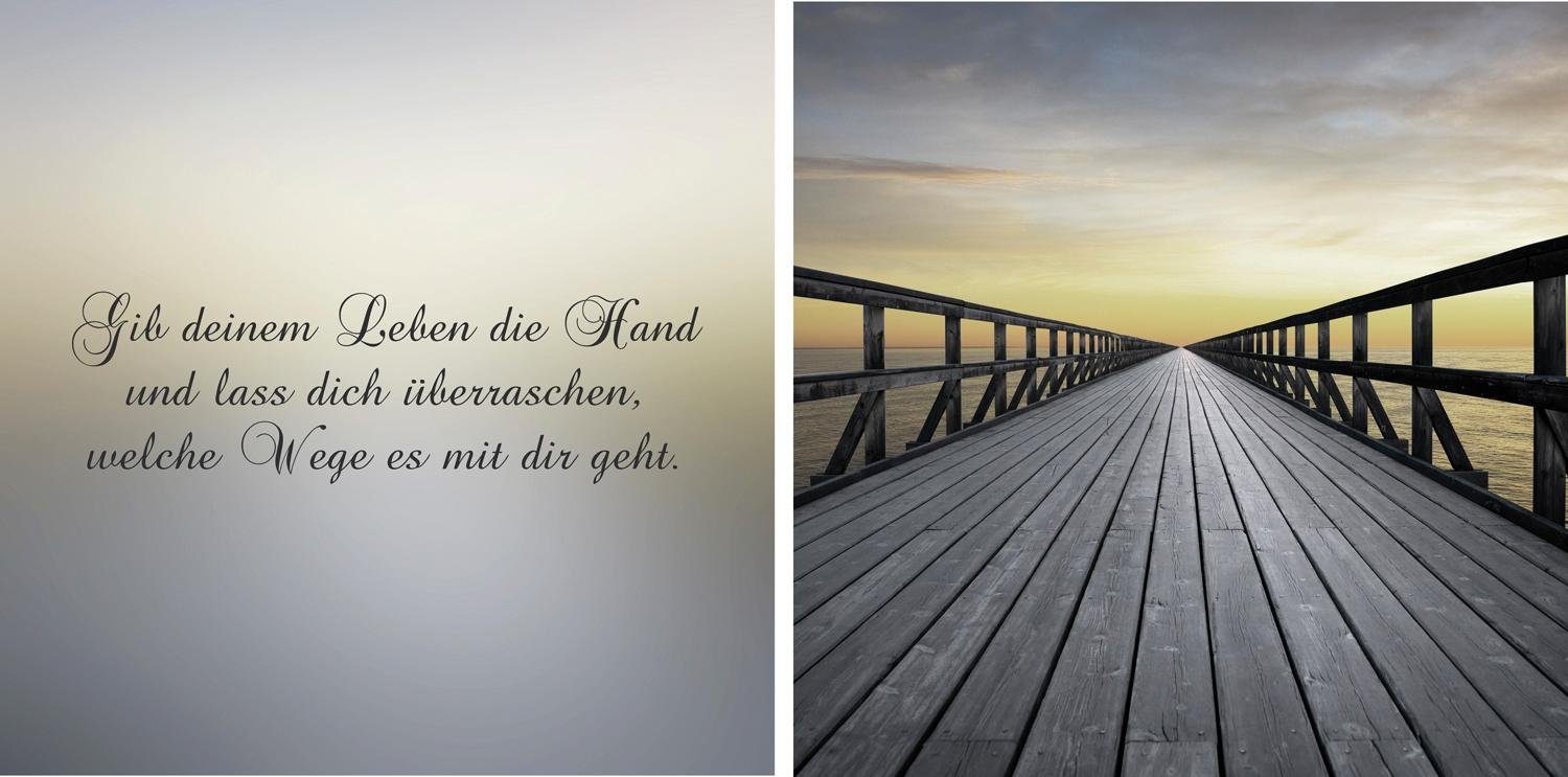 queence Artprint op linnen Weg in de toekomst Premium canvasstof, handgemaakt in Duitsland, uitspraak, 2-delige set (set) foto schilderijen