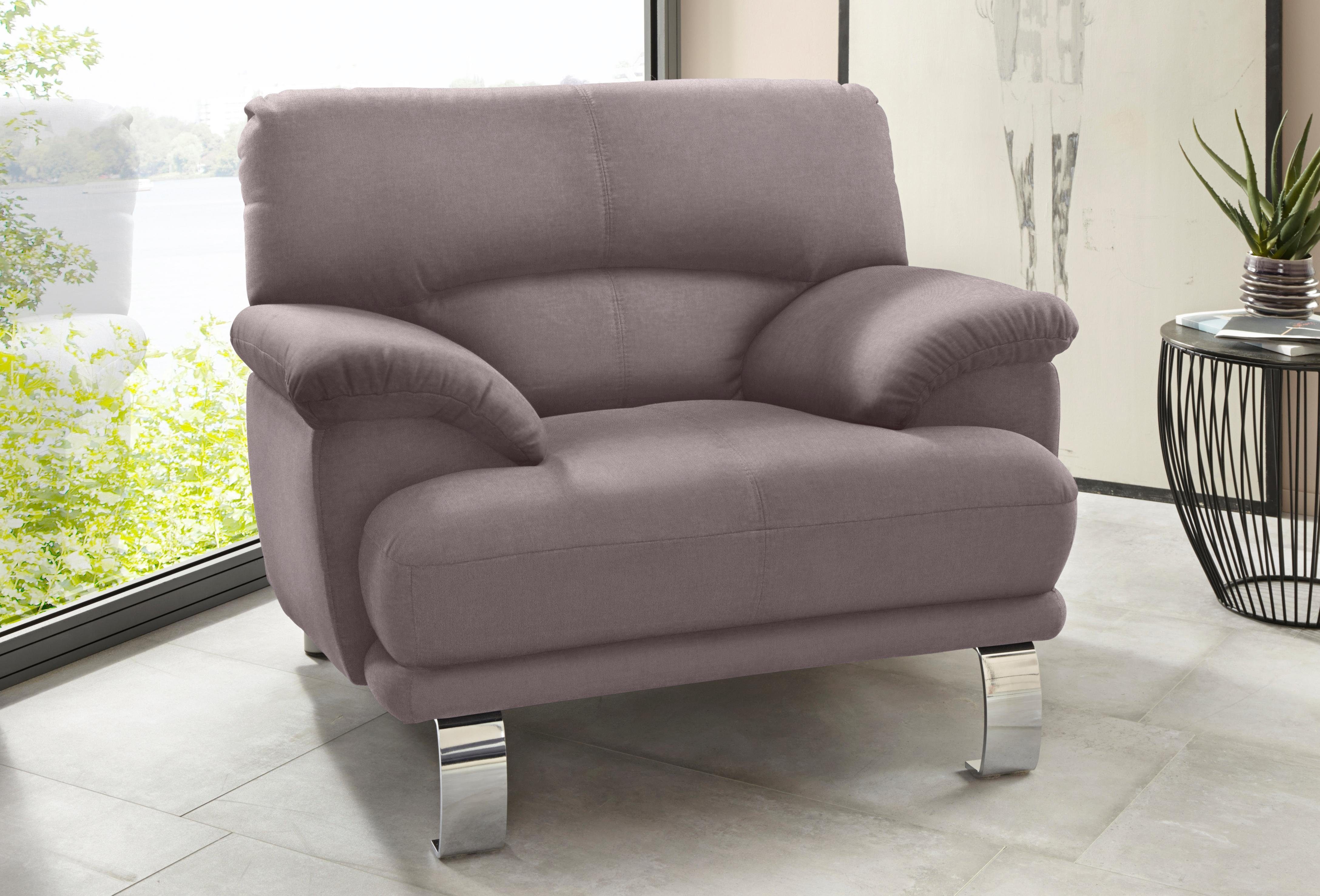 TRENDMANUFAKTUR Fauteuil Cecilia II, loungestoel in Italiaans design (set) fauteuils grijs