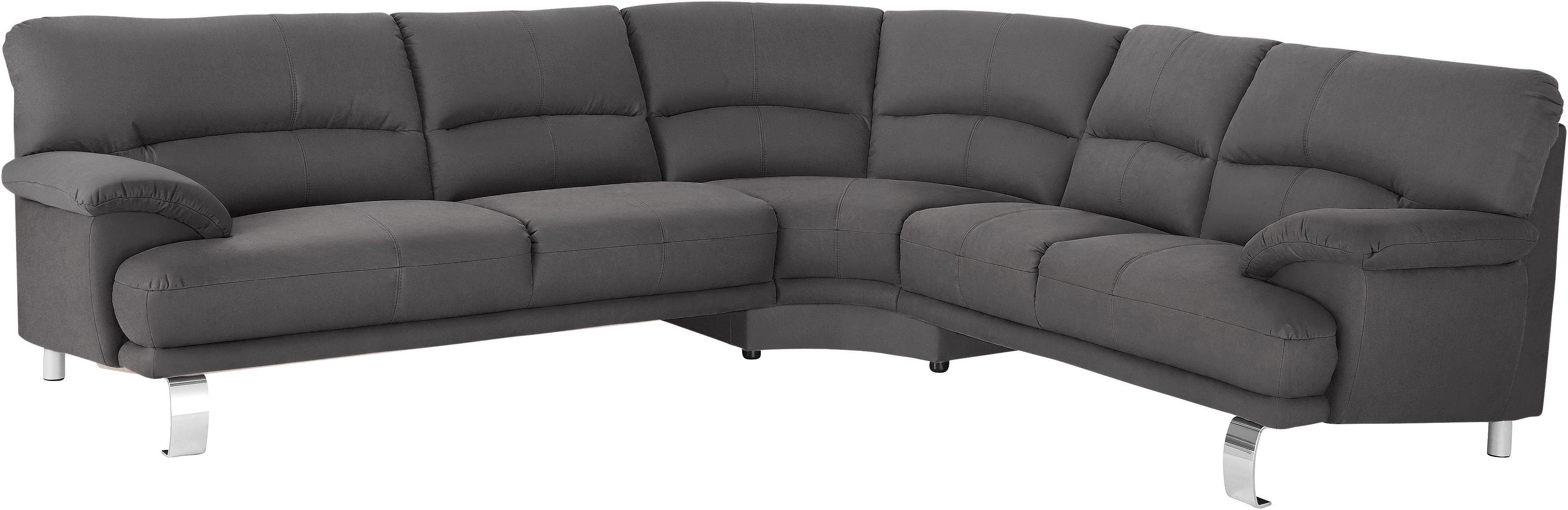 TRENDMANUFAKTUR Hoekbank Cecilia II, in Italiaans design, comfortabel, hoog zitcomfort, L-vorm