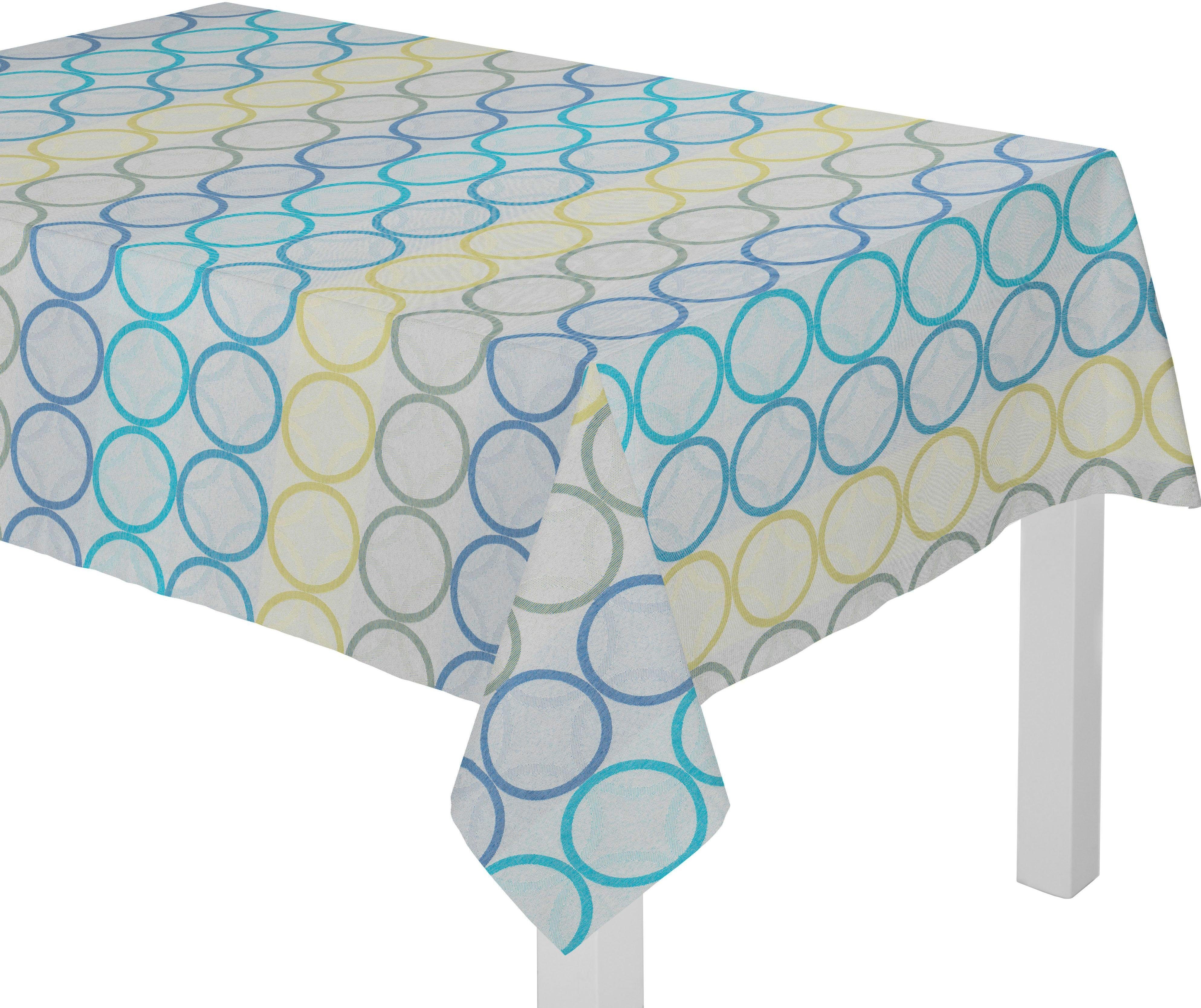 Wirth Tafellaken Zirbello (1 stuk) tafelkleden maat 4 (130x190 cm) blauw