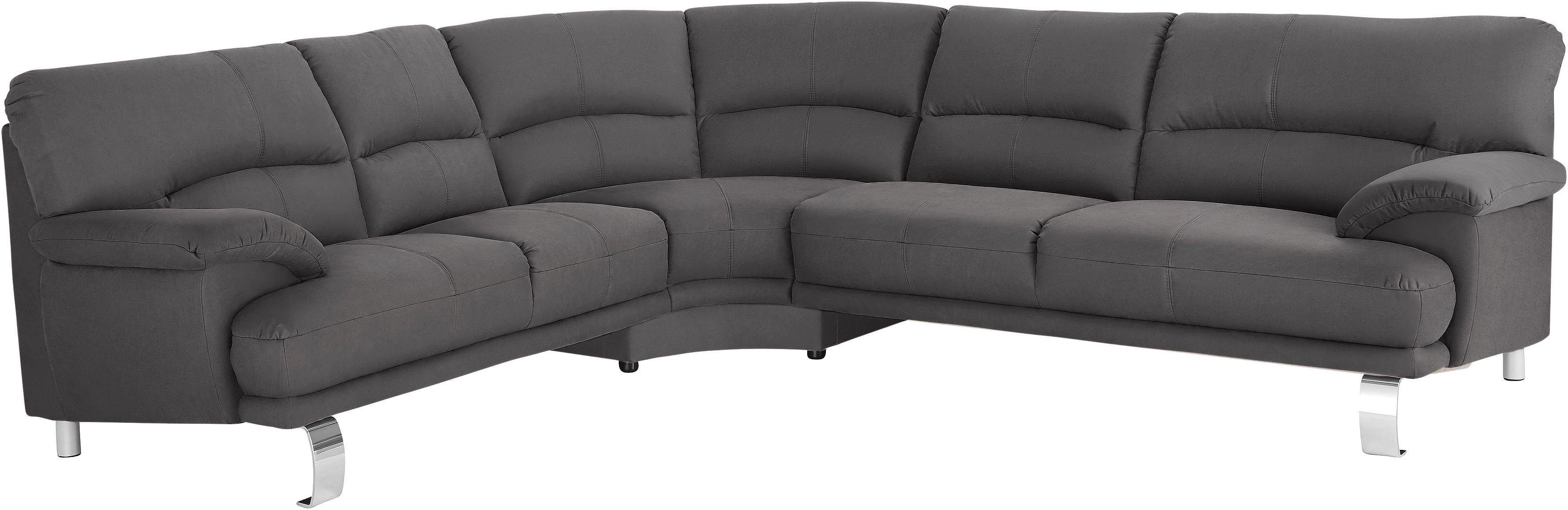 TRENDMANUFAKTUR Hoekbank Cecilia II, in Italiaans design, comfortabel, hoog zitcomfort, L-vorm