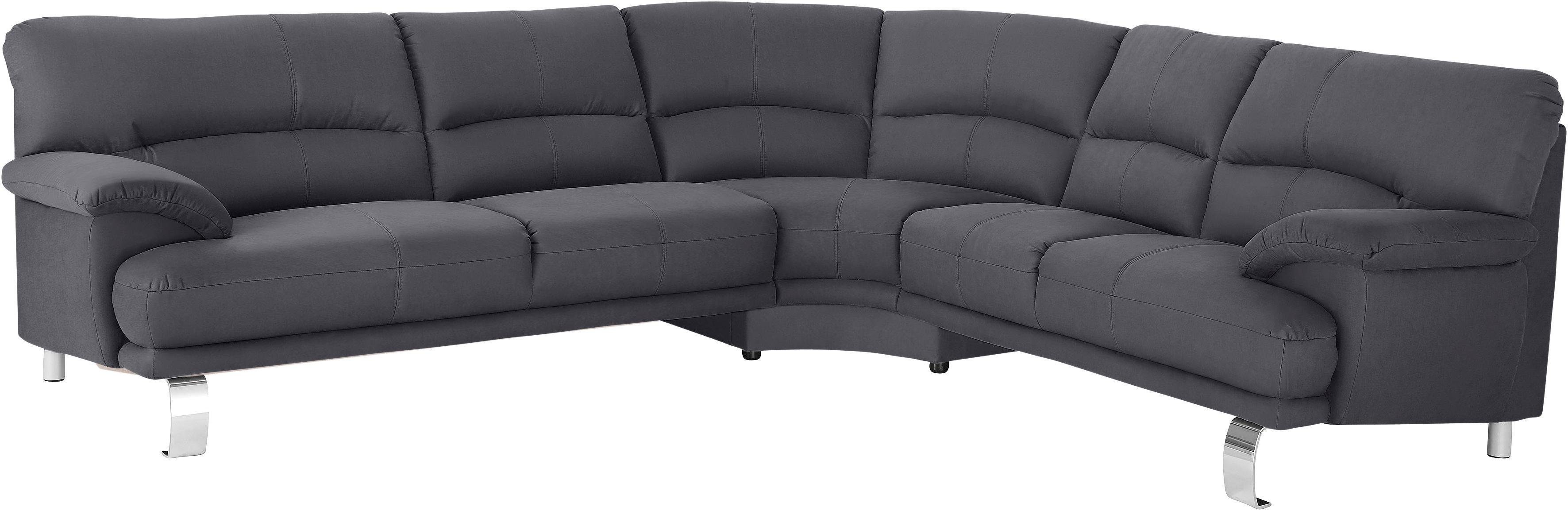 TRENDMANUFAKTUR Hoekbank Cecilia II, in Italiaans design, comfortabel, hoog zitcomfort, L-vorm