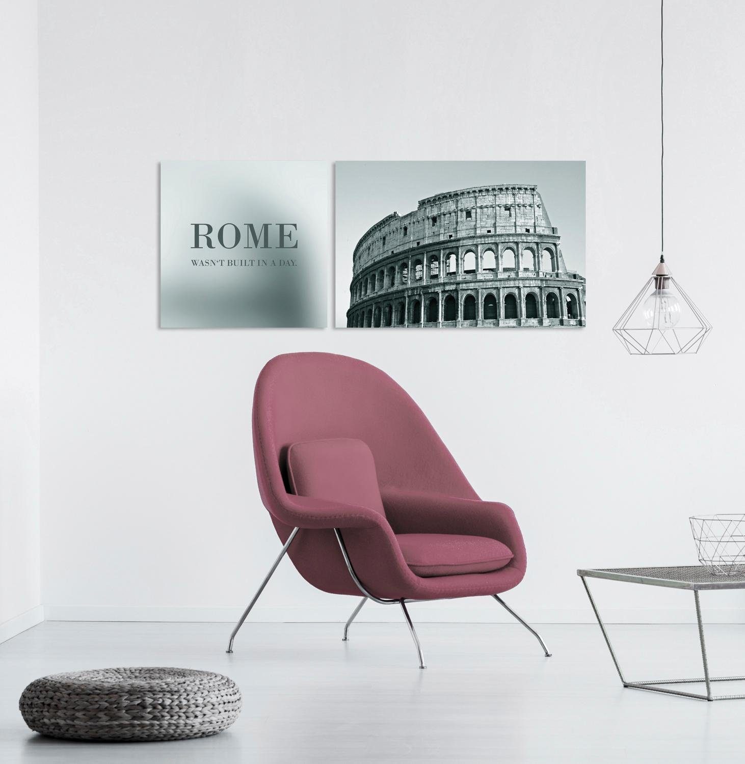 queence Artprint op linnen Rome Premium canvasstof, handgemaakt in Duitsland, uitspraak, 2-delige set (set)