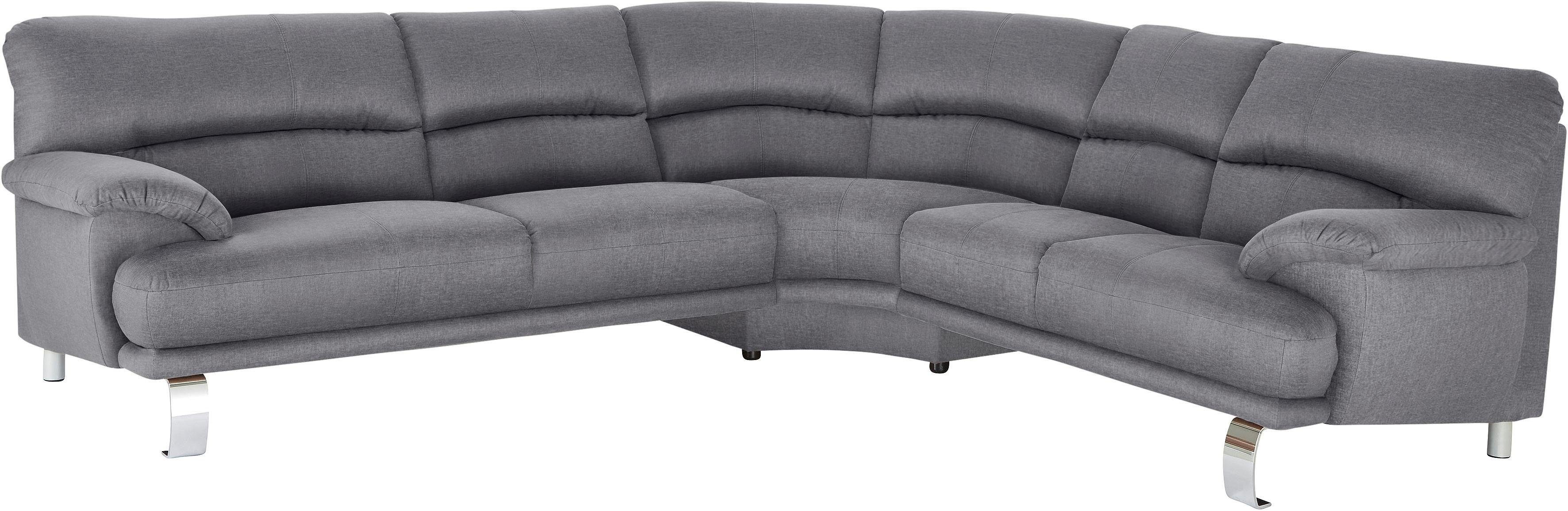 TRENDMANUFAKTUR Hoekbank Cecilia II, in Italiaans design, comfortabel, hoog zitcomfort, L-vorm