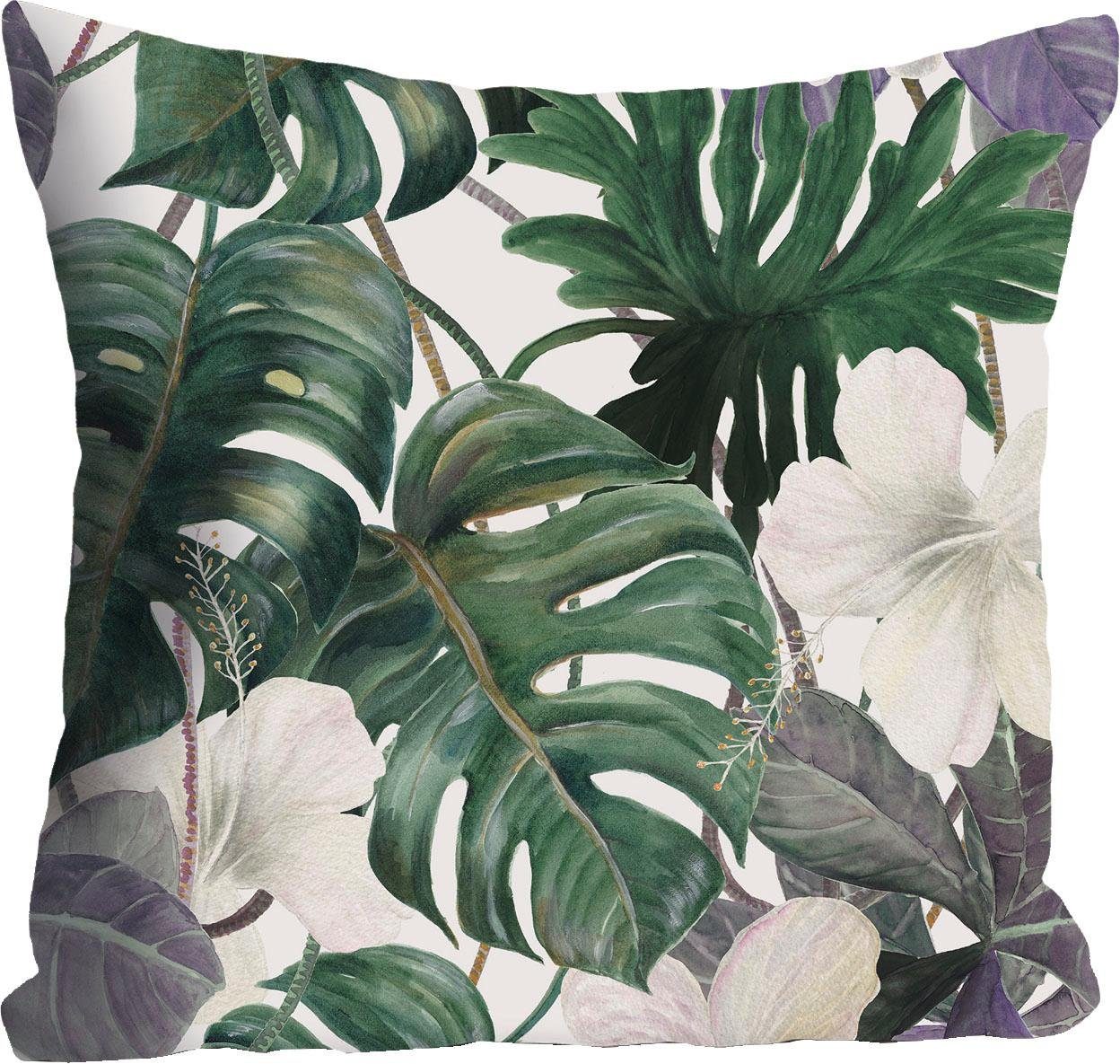Queence Sierkussen Takjes & bloemen Kussenovertrek zonder vulling, per stuk 40x40 cm (1 stuk)