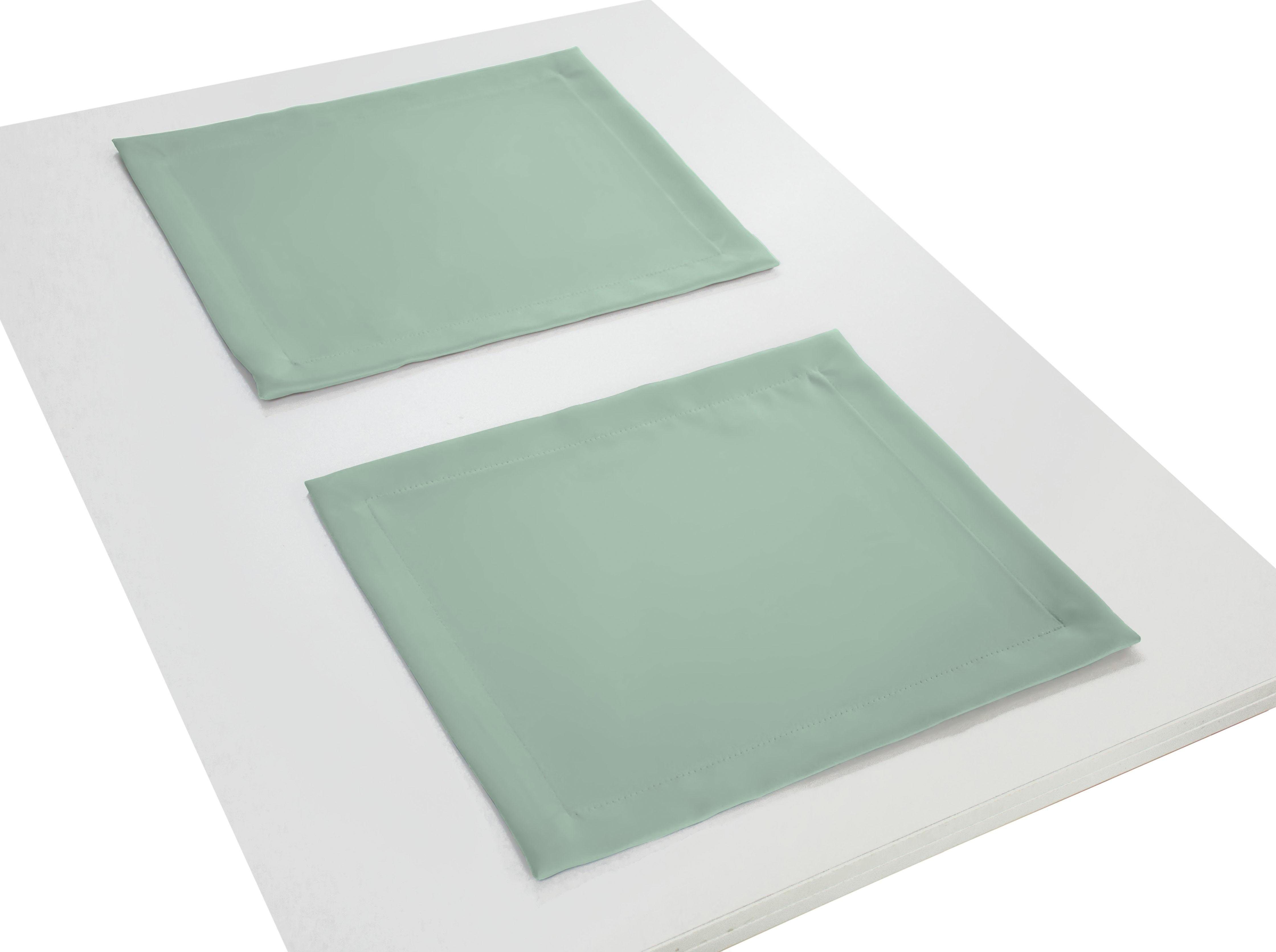 Wirth Set placemats Newbury (set, 4 stuks) tafelkleden maat 1 (4x 50x150 cm) groen