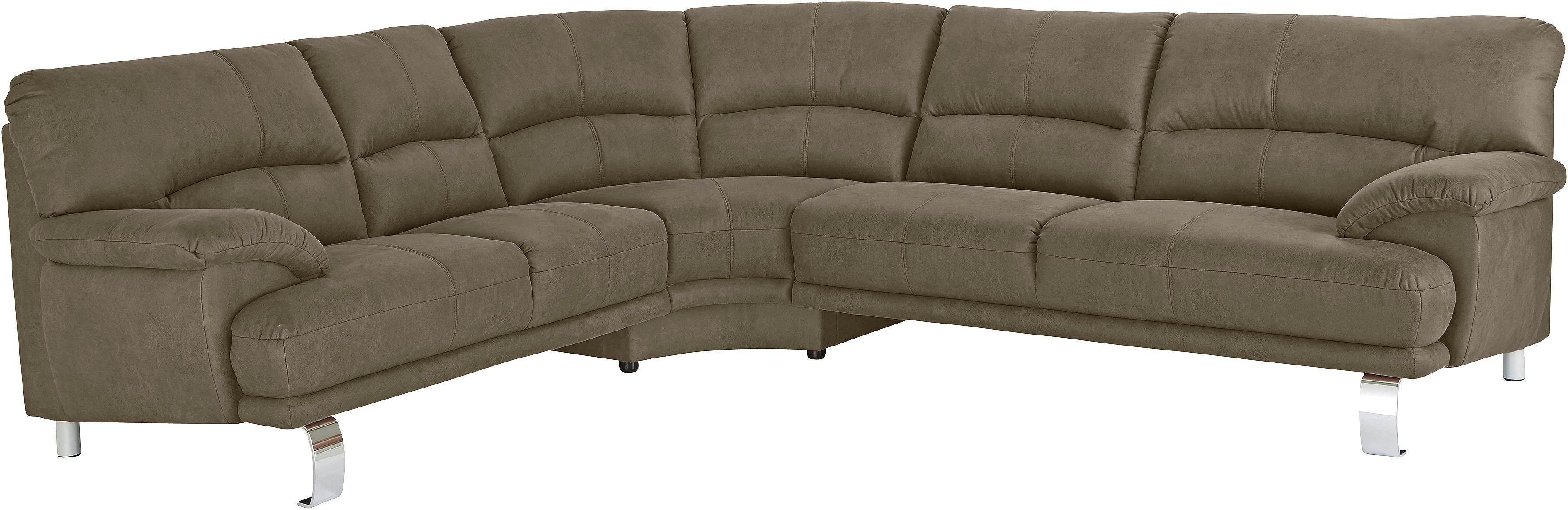 TRENDMANUFAKTUR Hoekbank Cecilia II, in Italiaans design, comfortabel, hoog zitcomfort, L-vorm